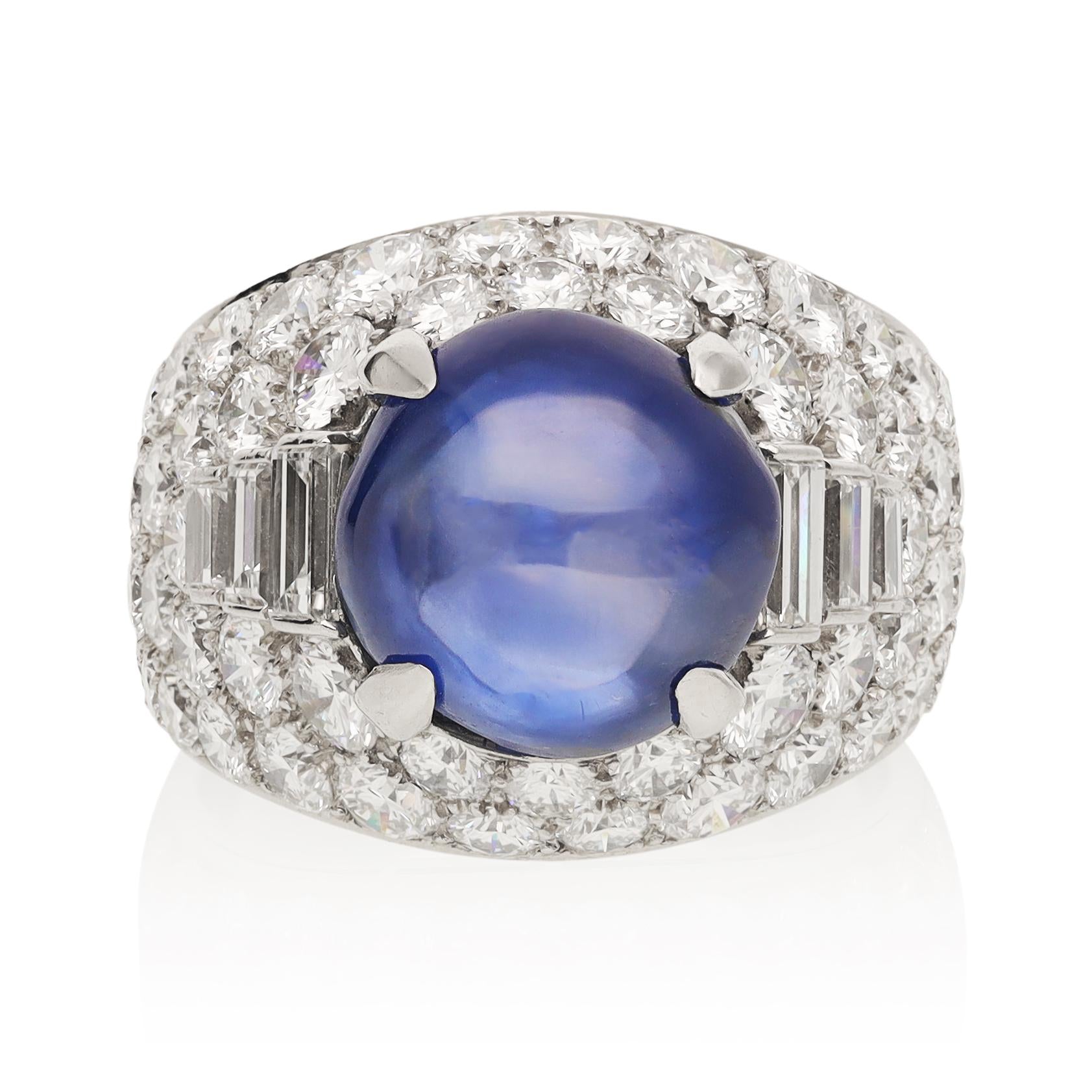 BULGARI Trombino Cabochon Sapphire and Diamond Ring