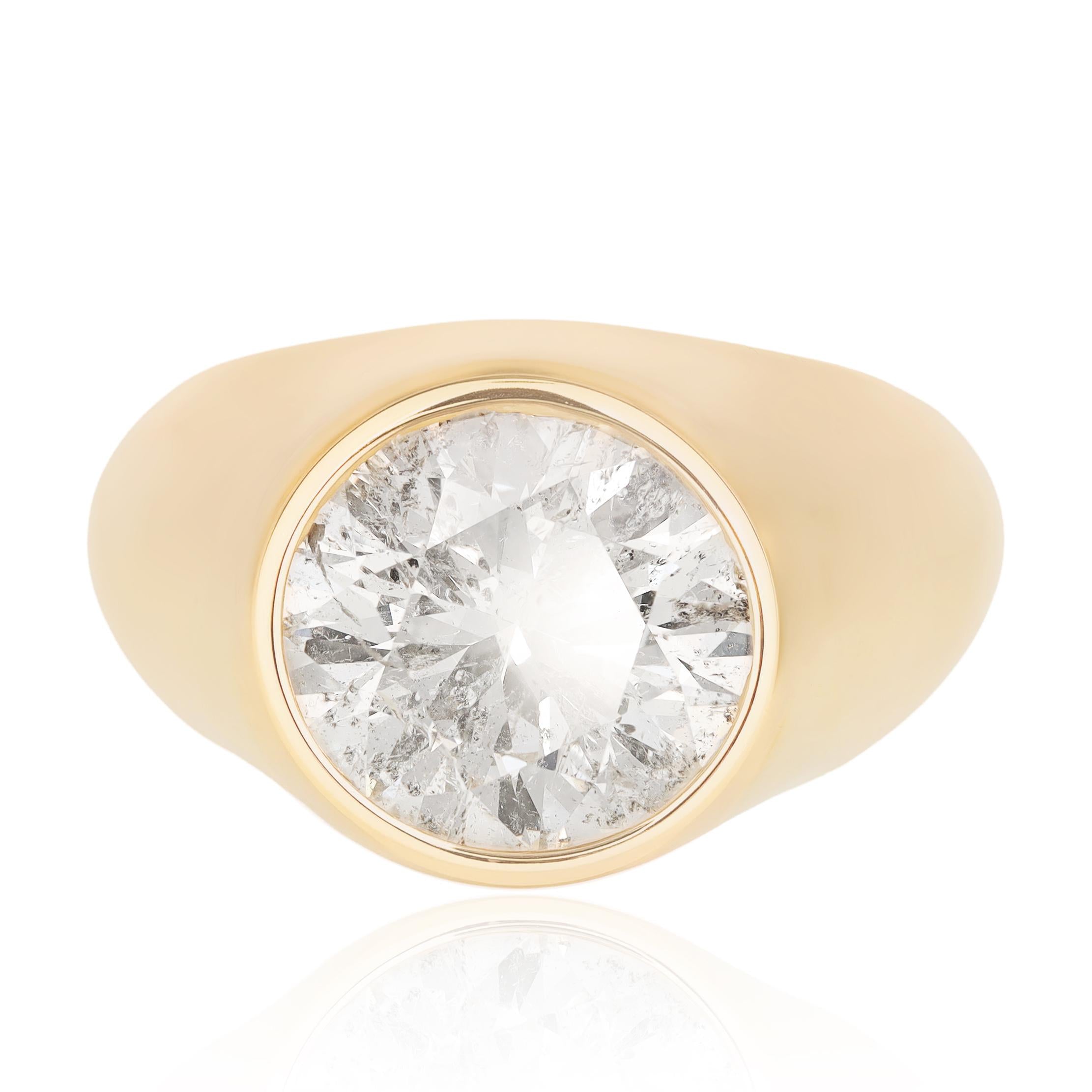 6.18 CTS Brilliant-Cut Diamond Ring