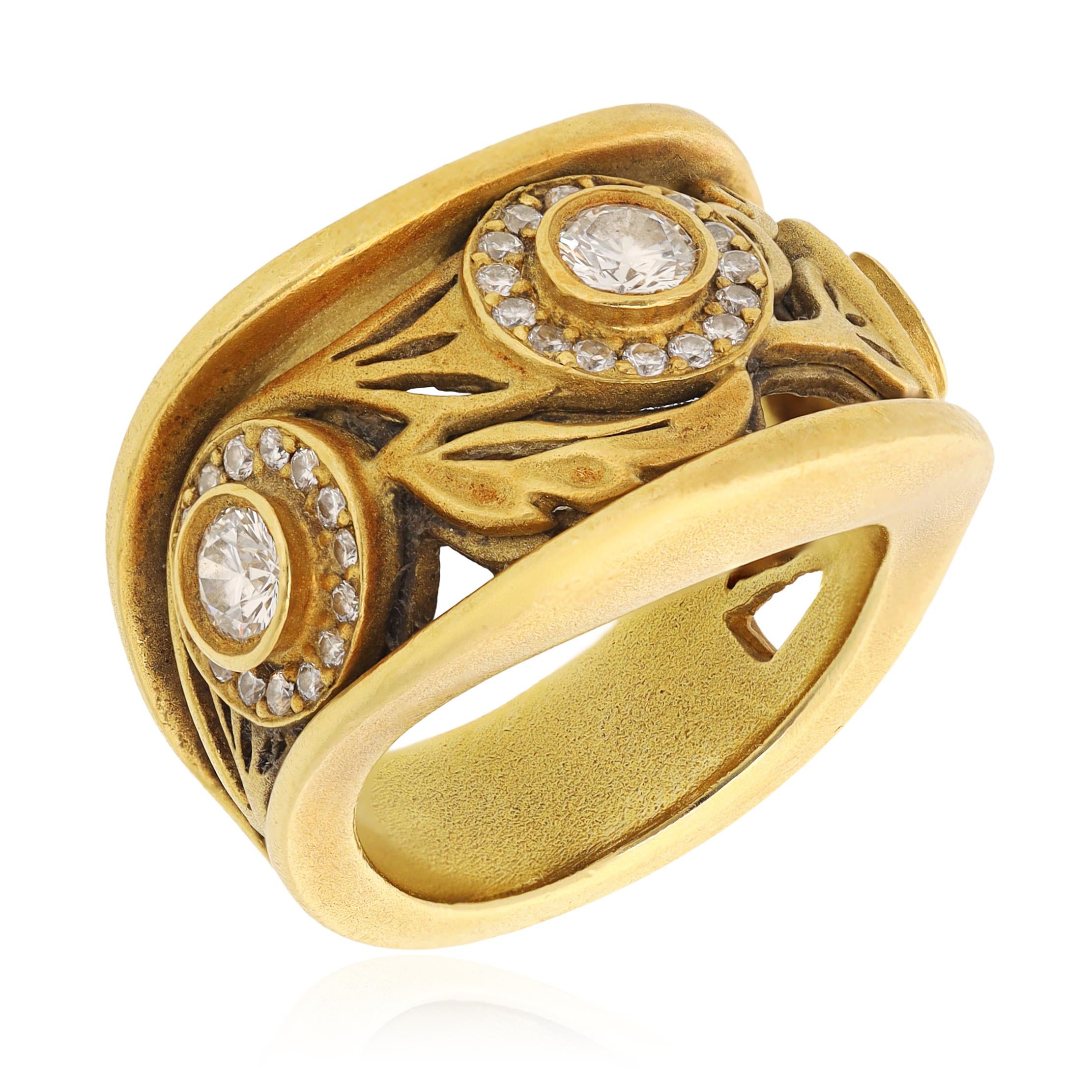 KIESELSTEIN CORD 18K Yellow Gold and Diamond Ring