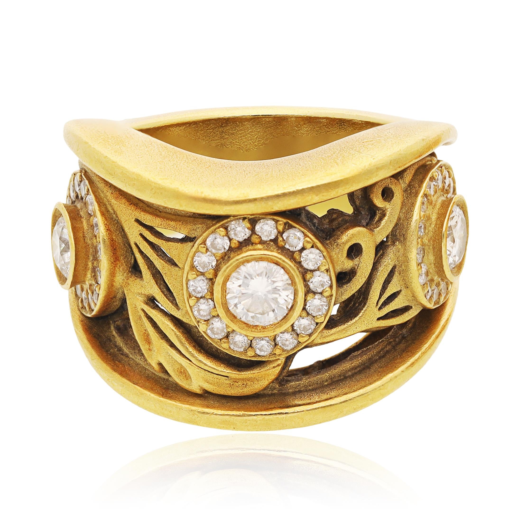 KIESELSTEIN CORD 18K Yellow Gold and Diamond Ring