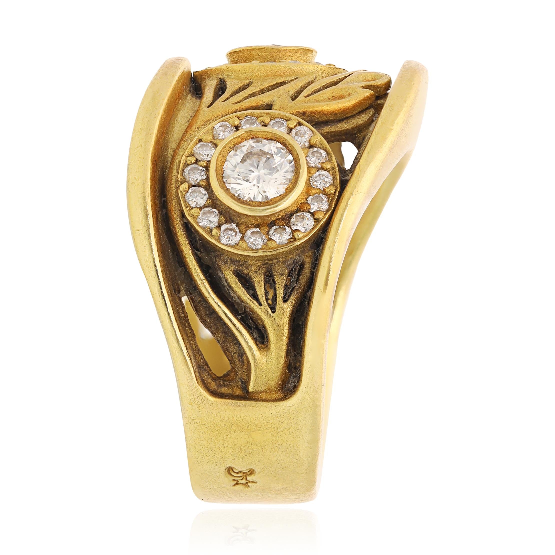 KIESELSTEIN CORD 18K Yellow Gold and Diamond Ring