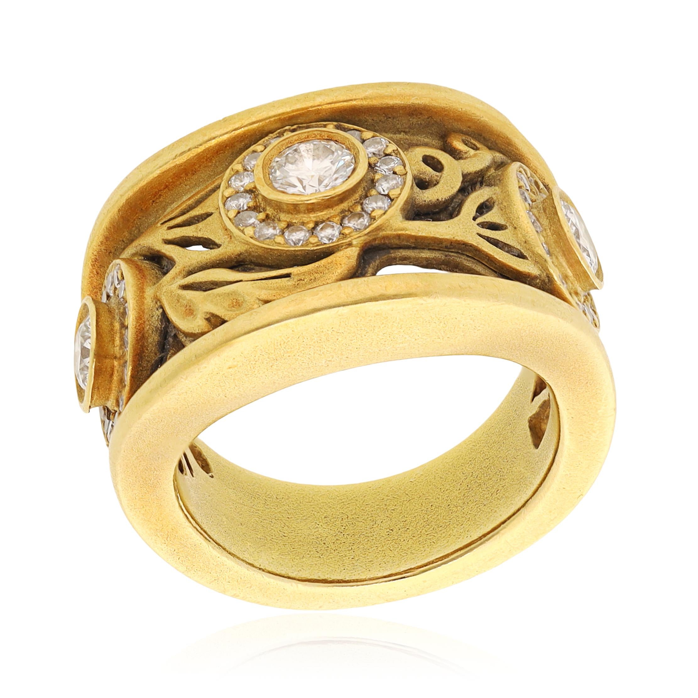 KIESELSTEIN CORD 18K Yellow Gold and Diamond Ring