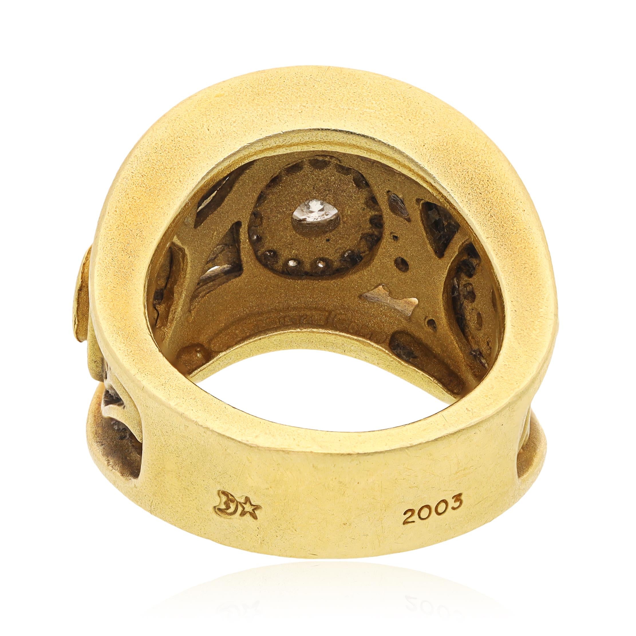 KIESELSTEIN CORD 18K Yellow Gold and Diamond Ring