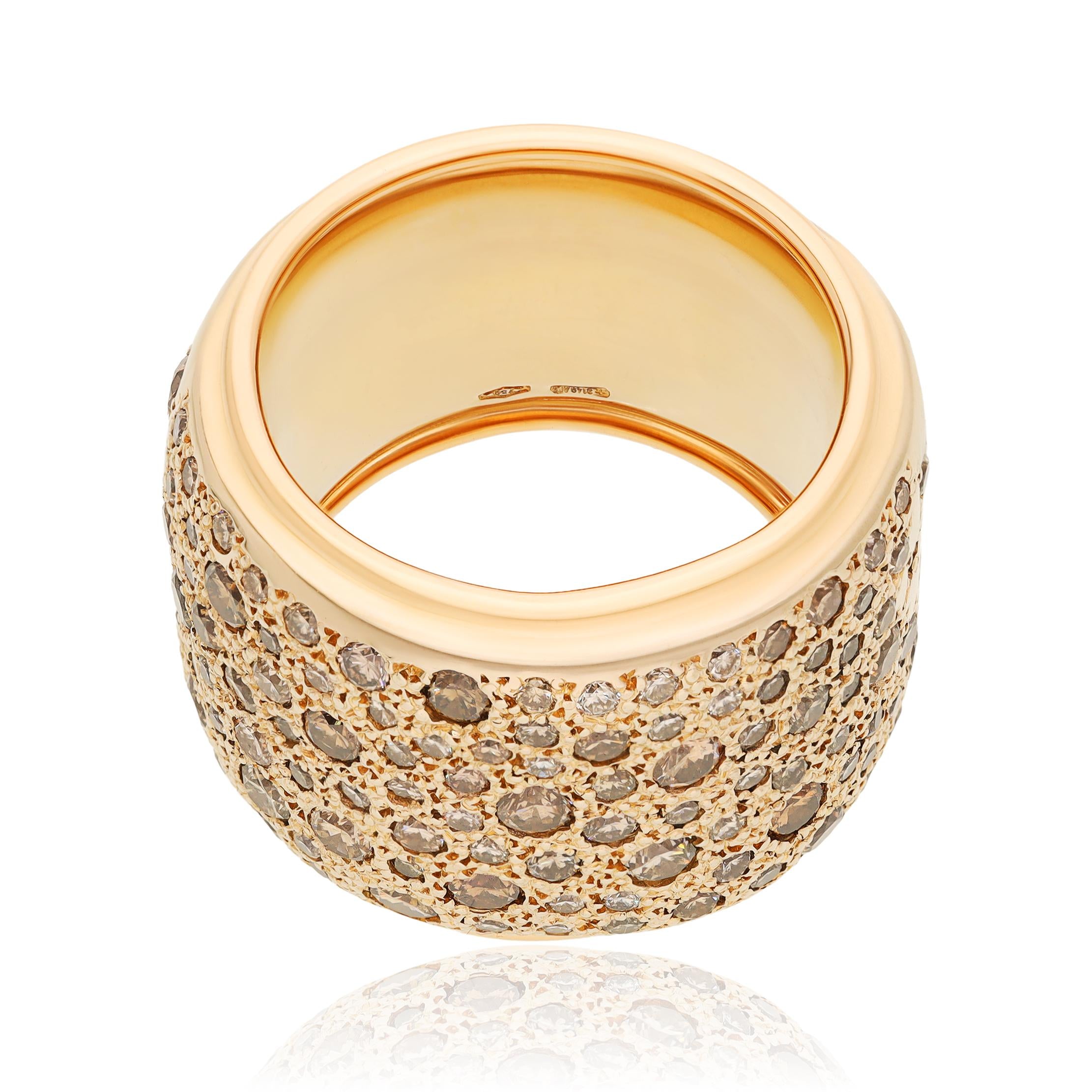 POMELLATO 18K Rose Gold Fancy Colored Diamond “Sabbia” Ring