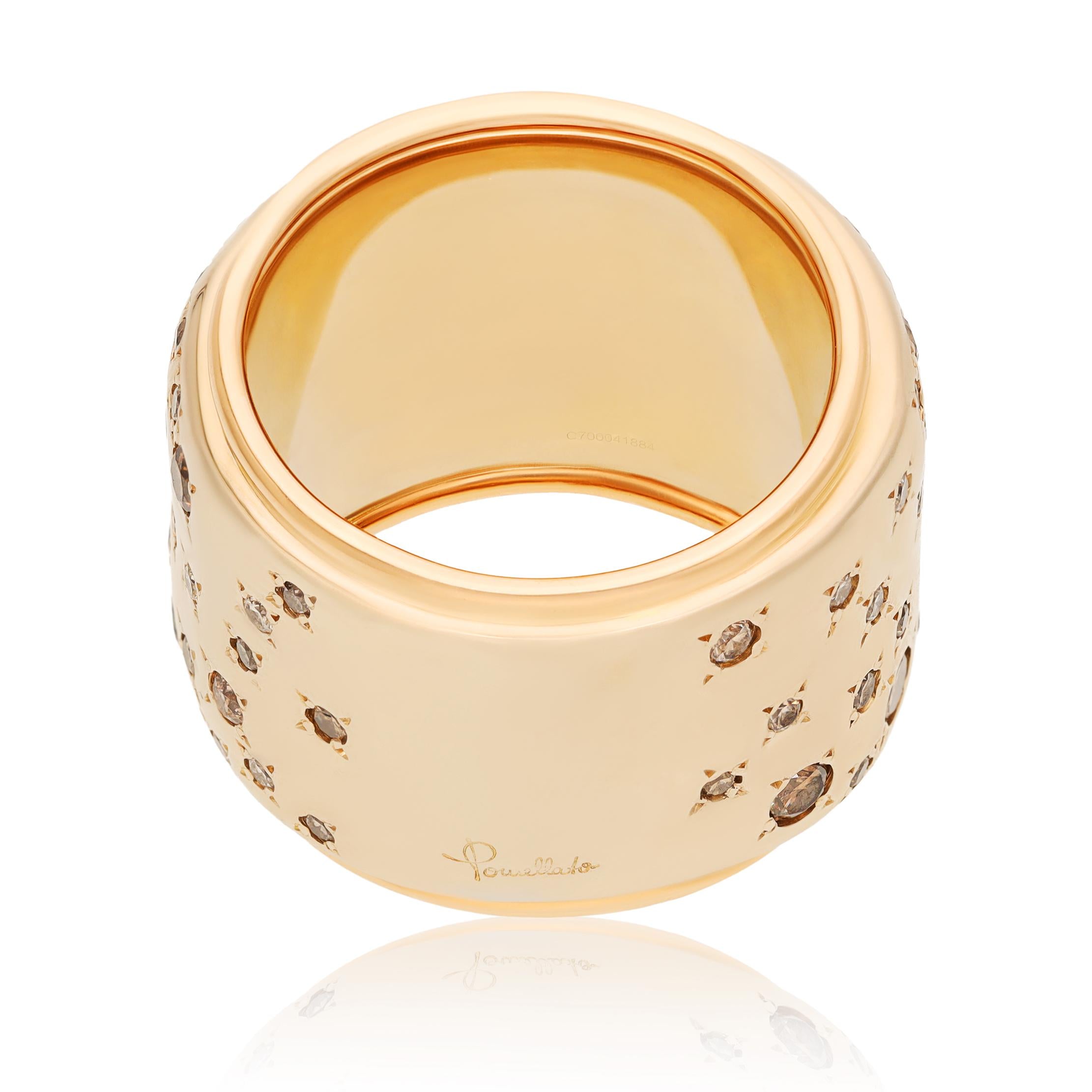 POMELLATO 18K Rose Gold Fancy Colored Diamond “Sabbia” Ring