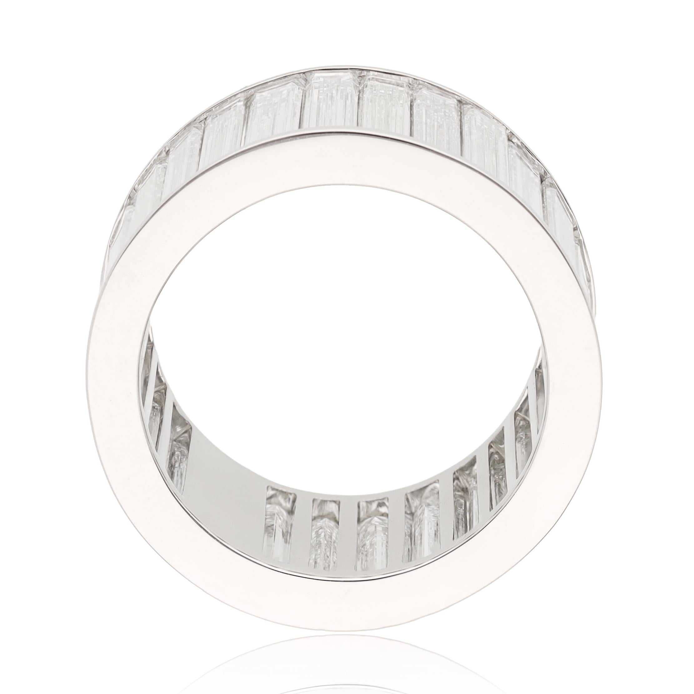 Platinum Baguette Diamond Eternity Wedding Ring