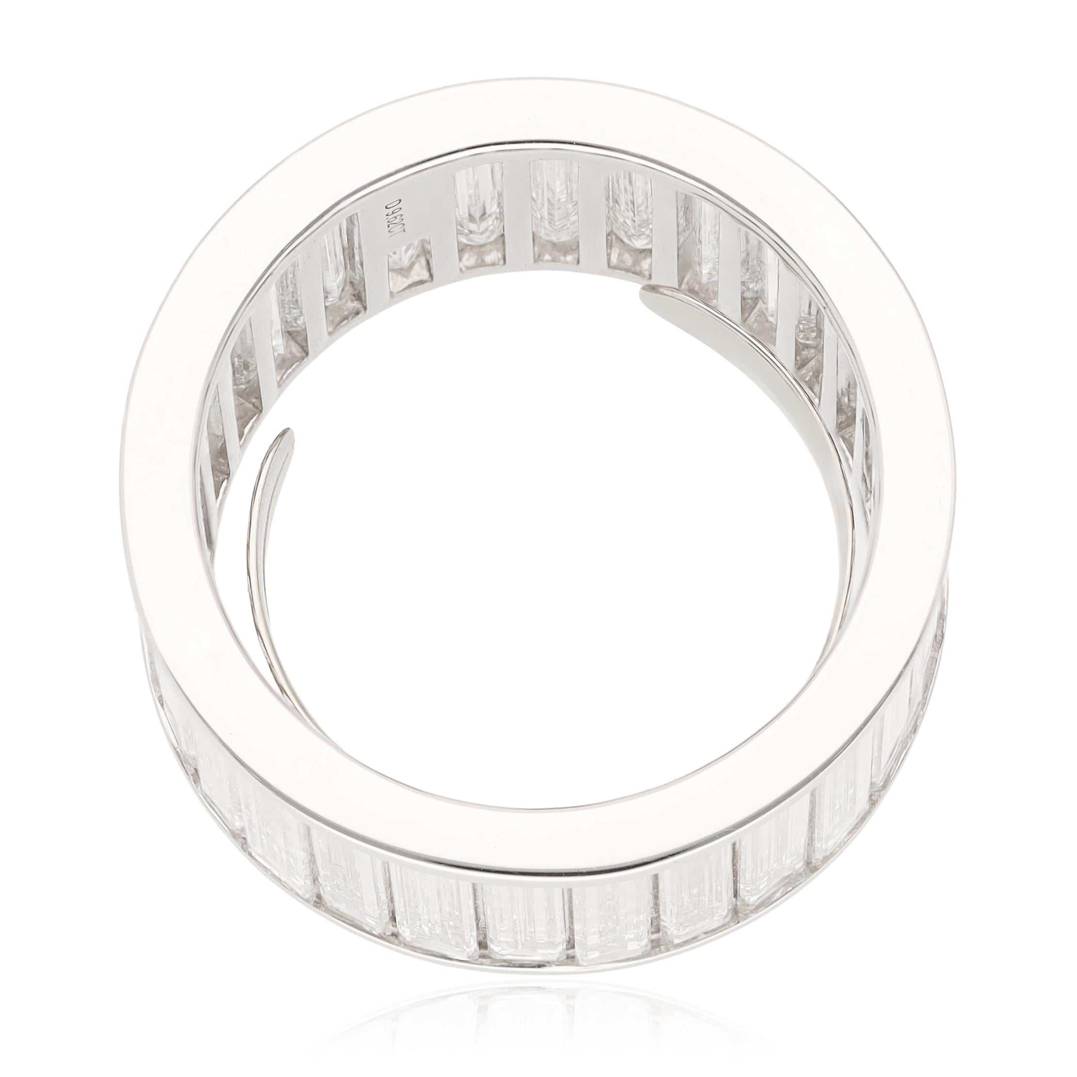 Platinum 10MM Baguette Diamond Eternity Ring