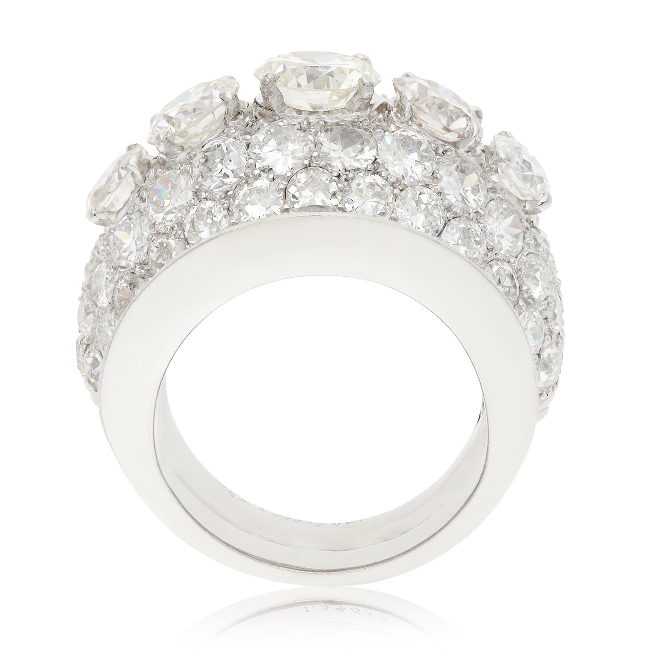 VAN CLEEF & ARPELS Platinum Diamond Dôme Ring
