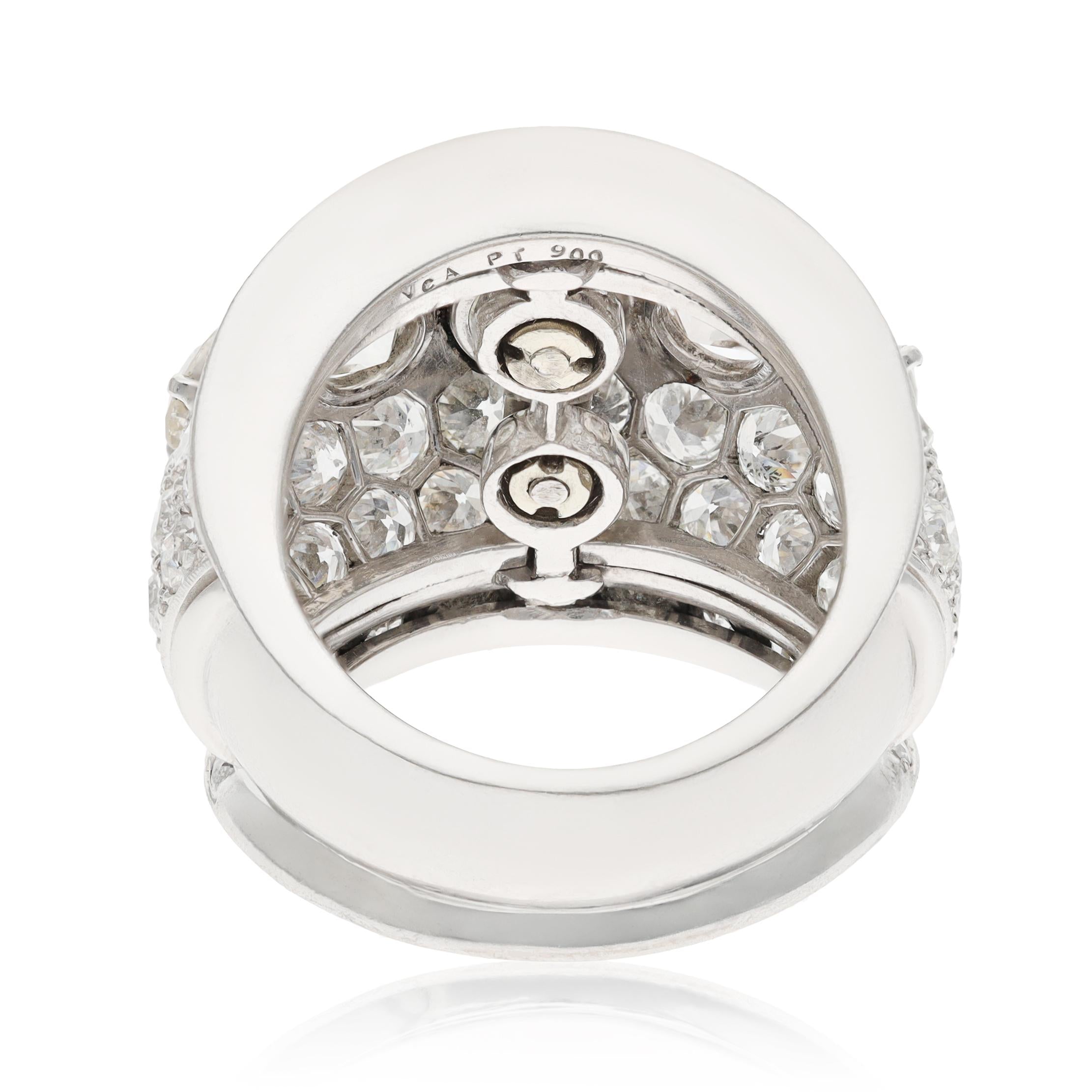 VAN CLEEF & ARPELS Platinum Diamond Dôme Ring