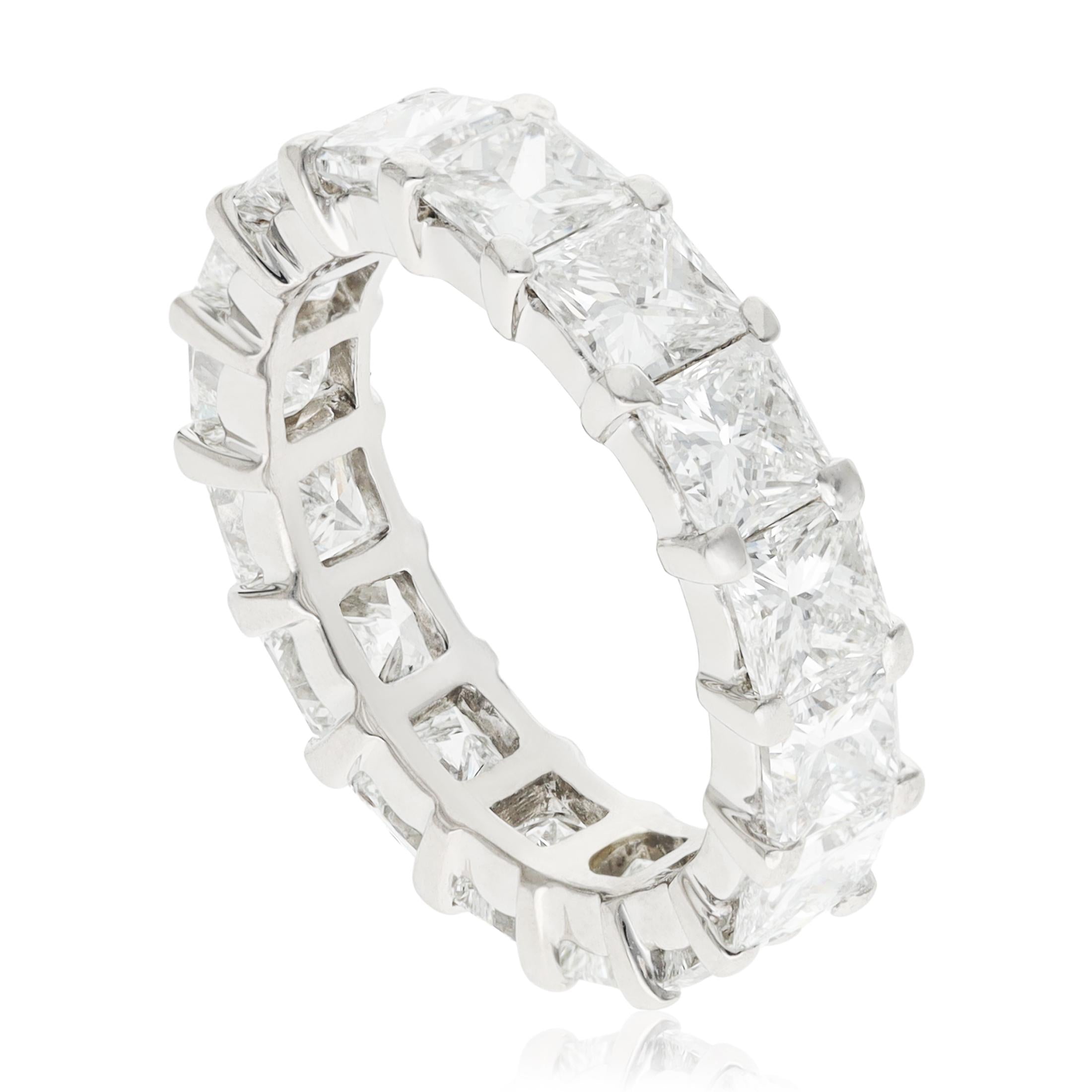 Platinum Princess-Cut Diamond Eternity Wedding Ring