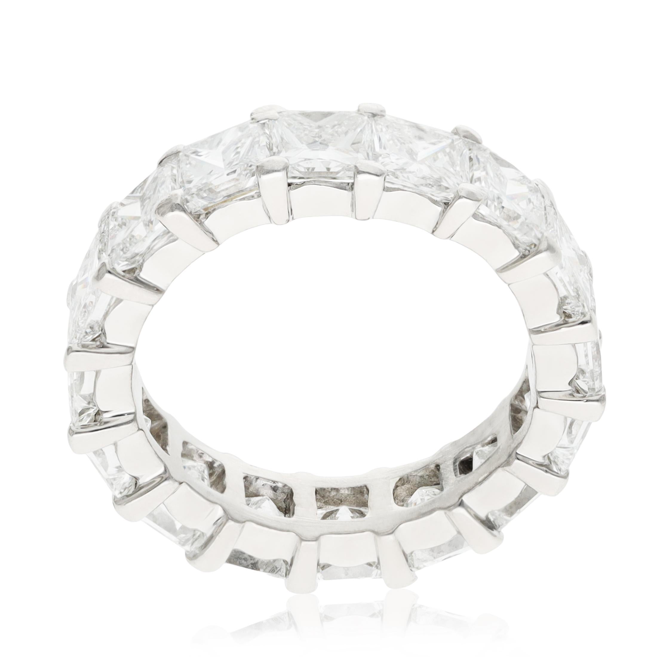 Platinum Princess-Cut Diamond Eternity Wedding Ring