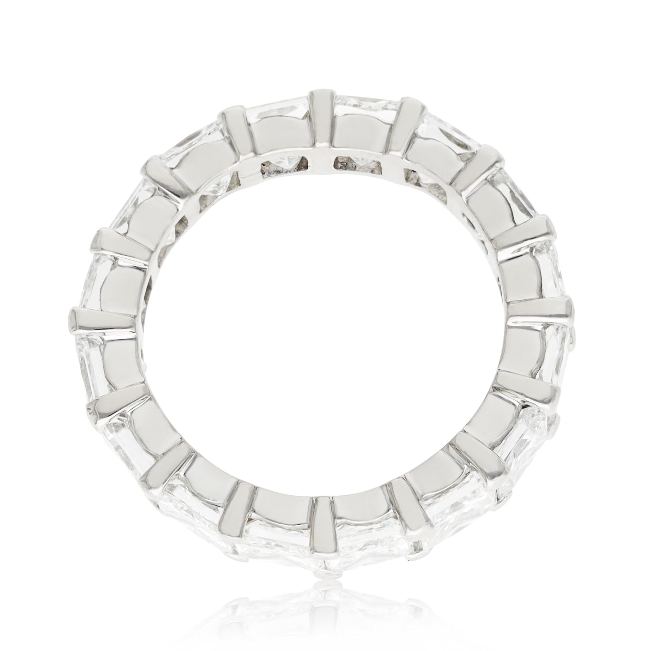 Platinum Princess-Cut Diamond Eternity Wedding Ring