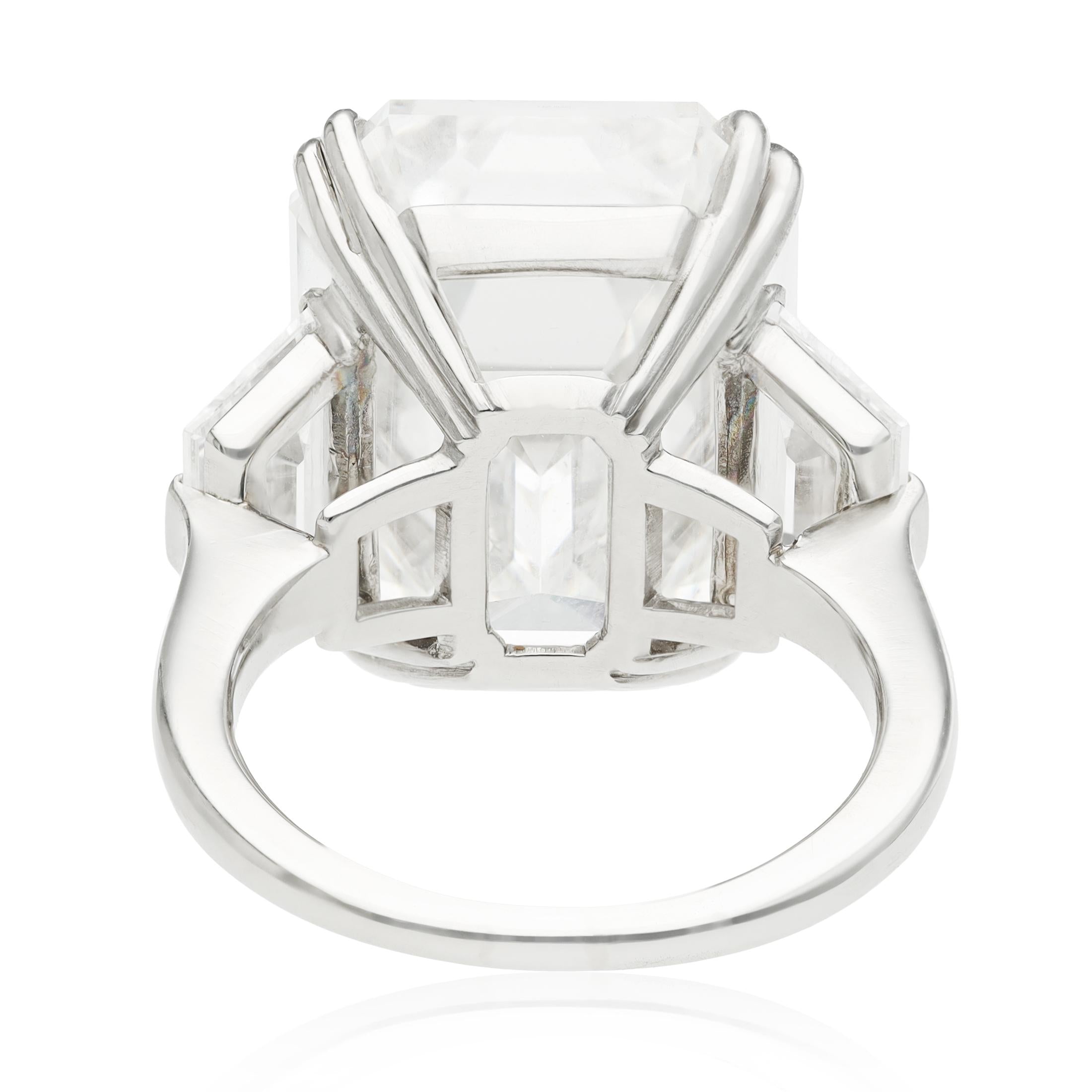 20.02 Carat Emerald-Cut Diamond Ring