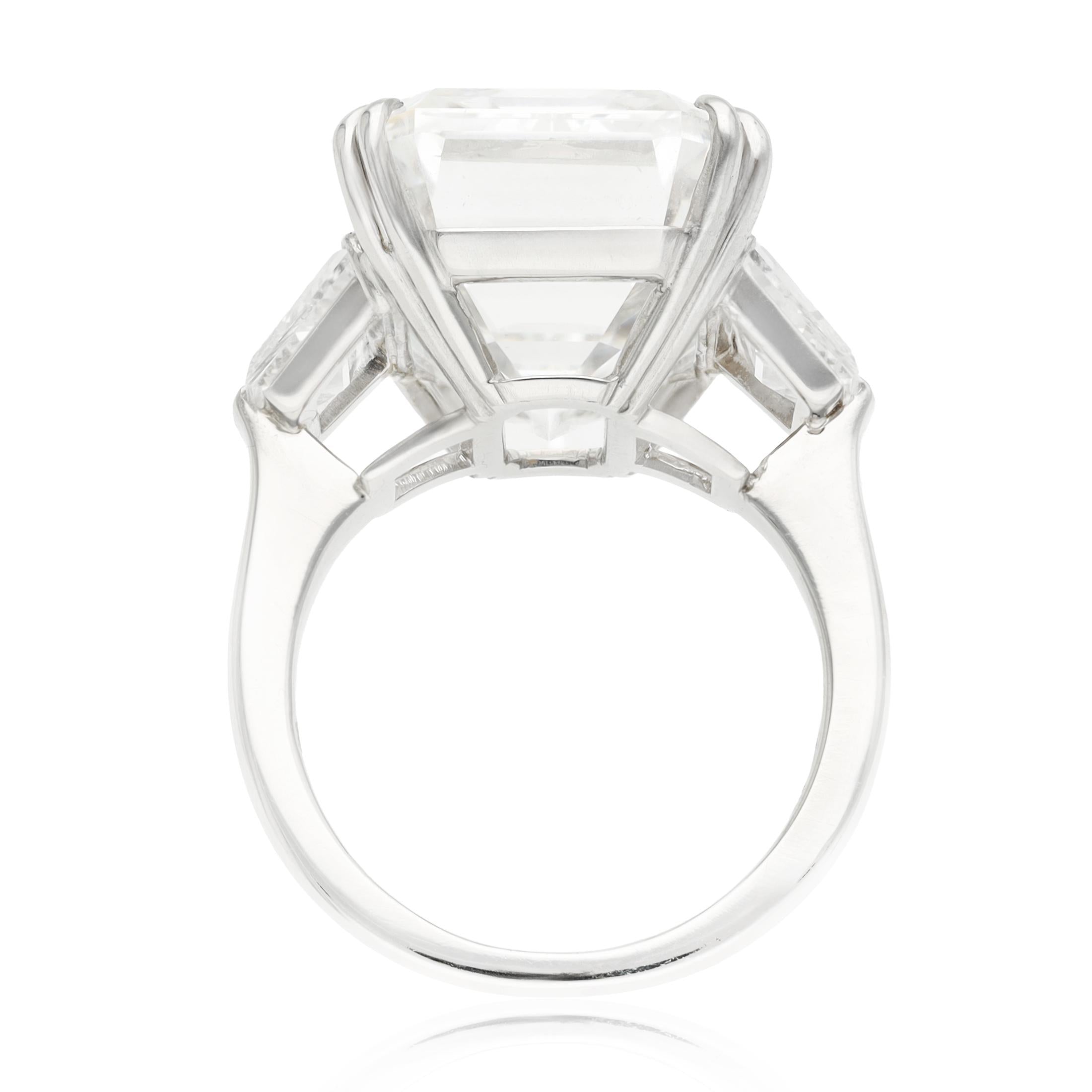 20.02 Carat Emerald-Cut Diamond Ring