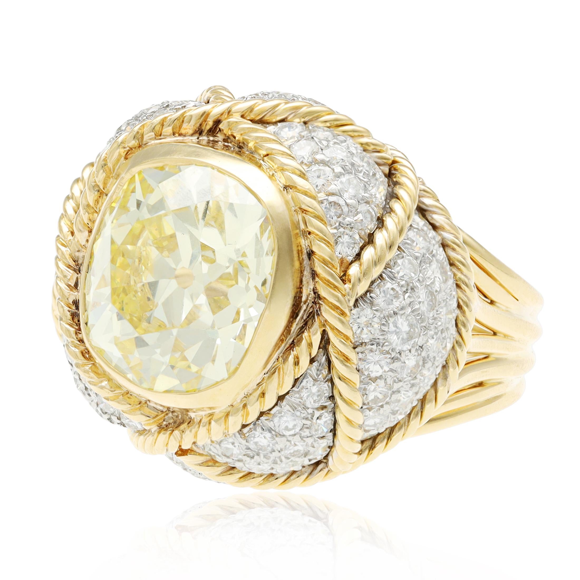 VERDURA Diamond Bombé Ring
