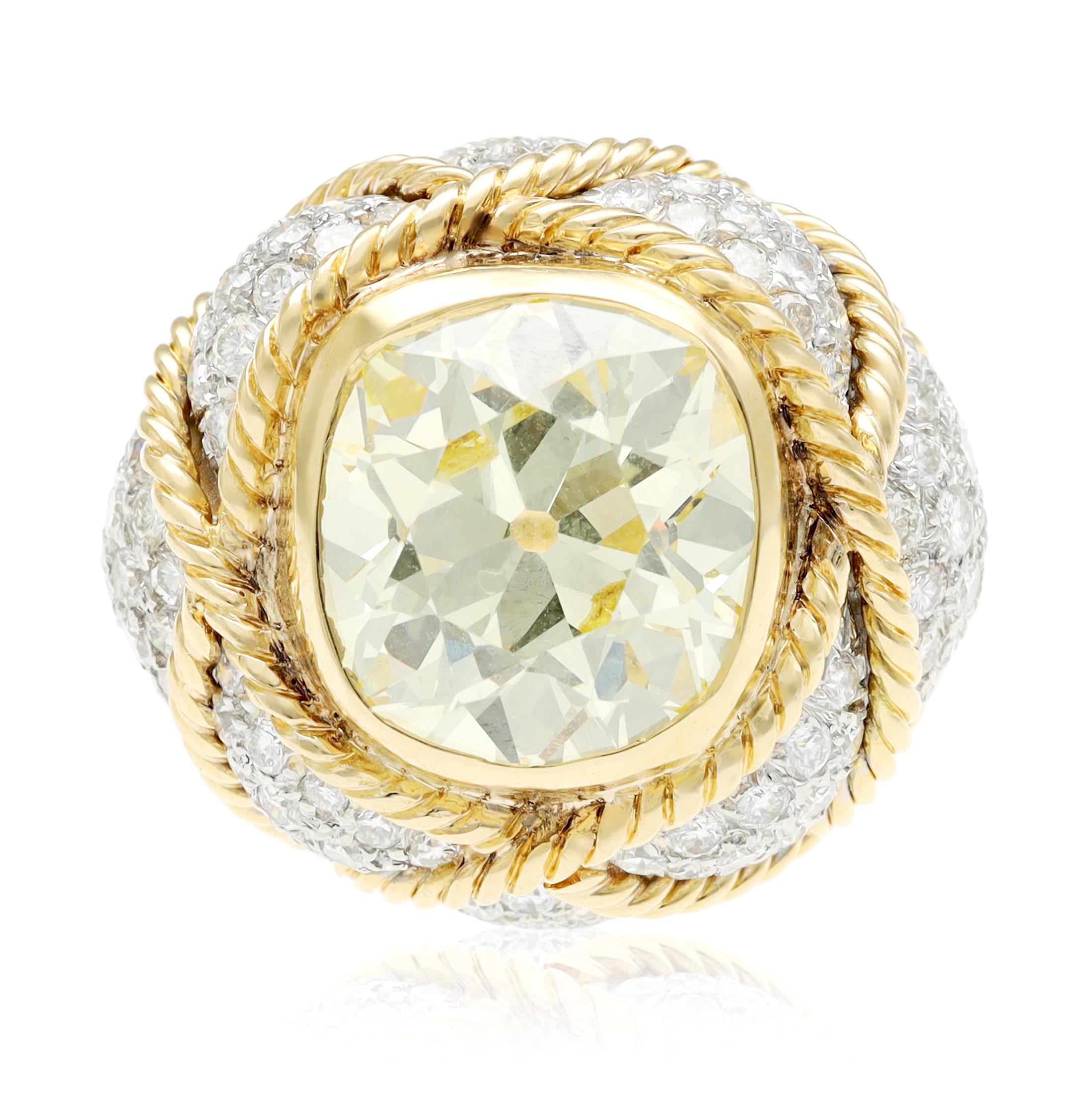 VERDURA Diamond Bombé Ring