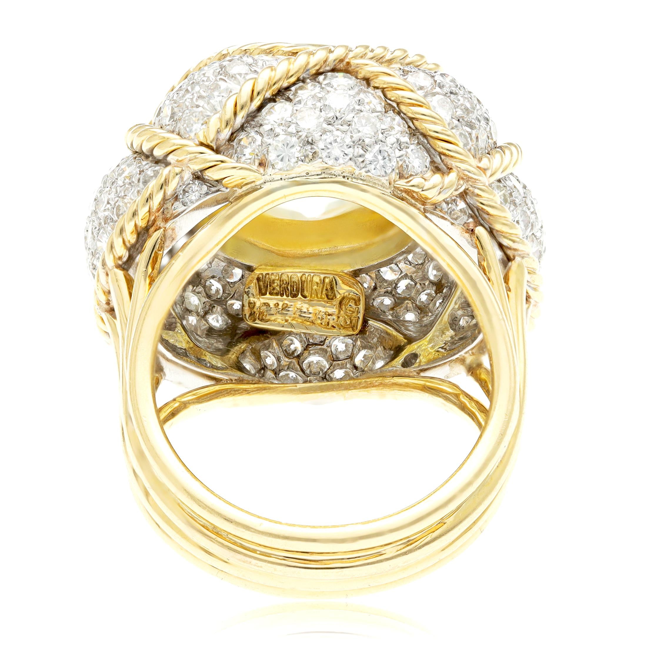 VERDURA Diamond Bombé Ring