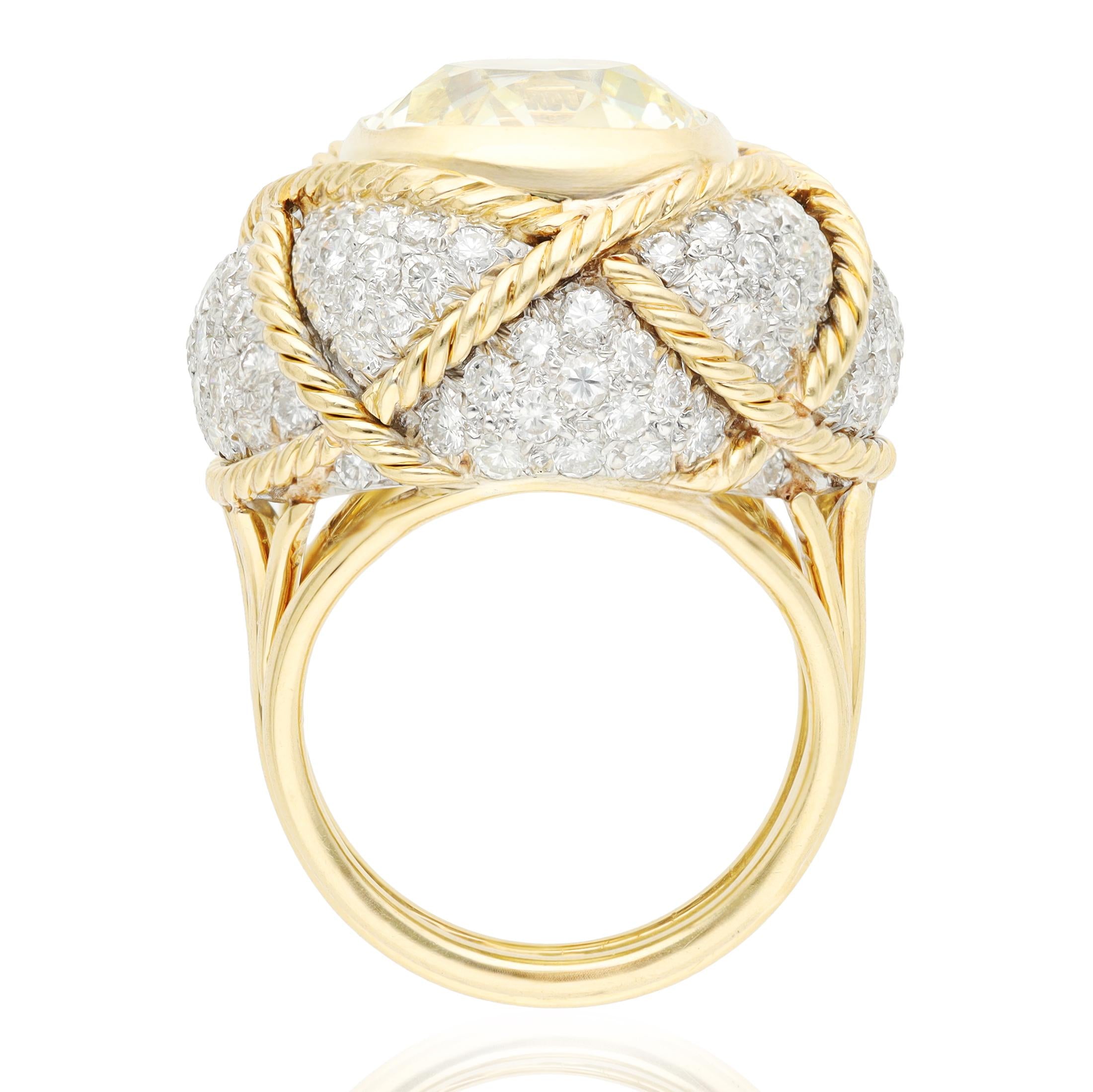 VERDURA Diamond Bombé Ring