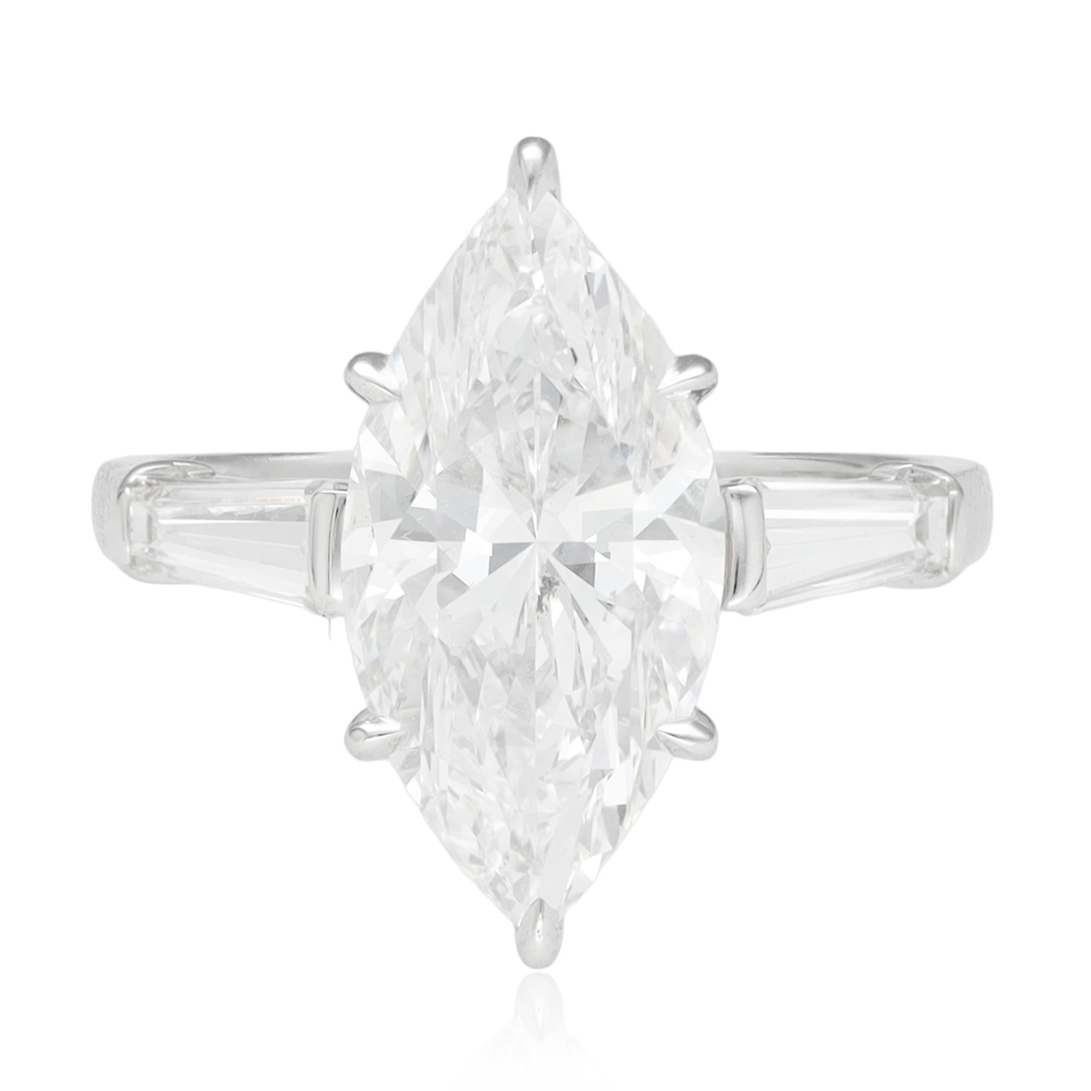 BULGARI Marquise-Cut Diamond Solitaire Ring