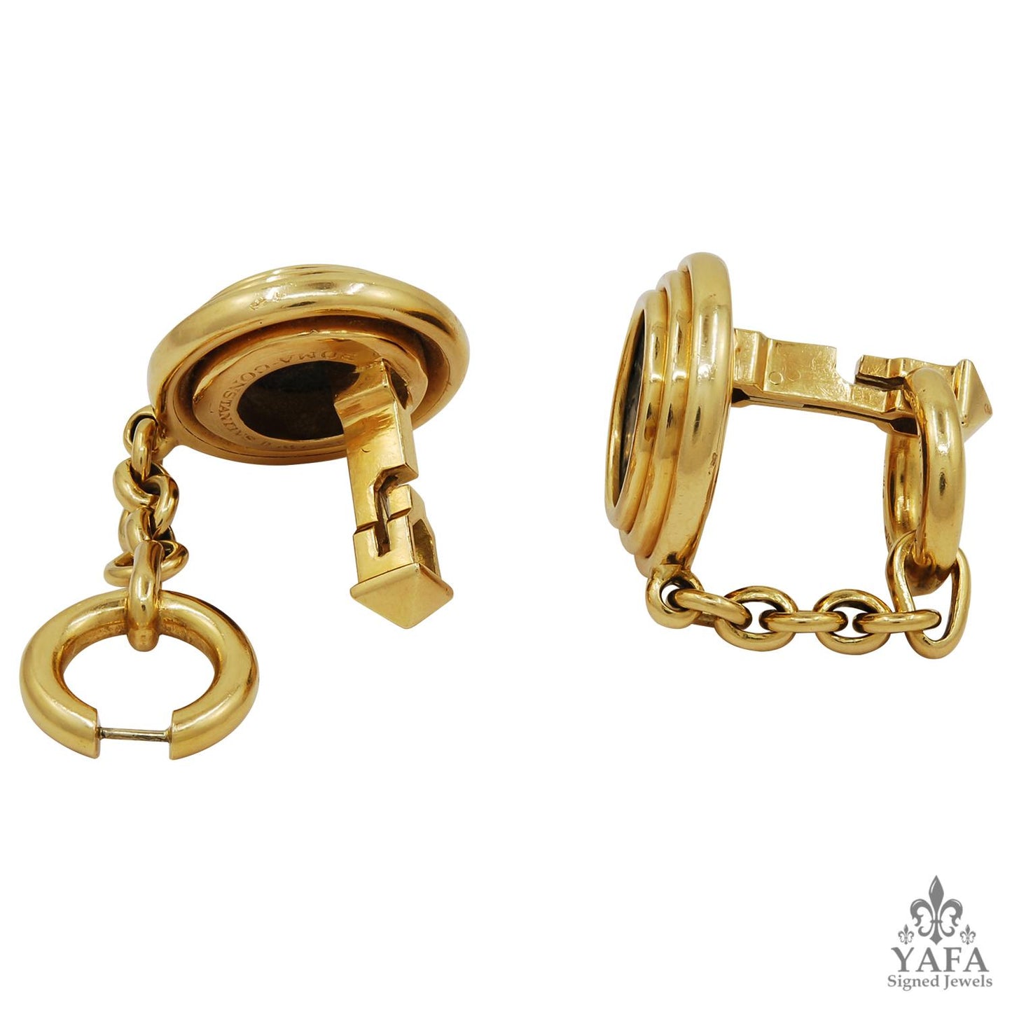 BULGARI Monete Coin Gold Cufflinks