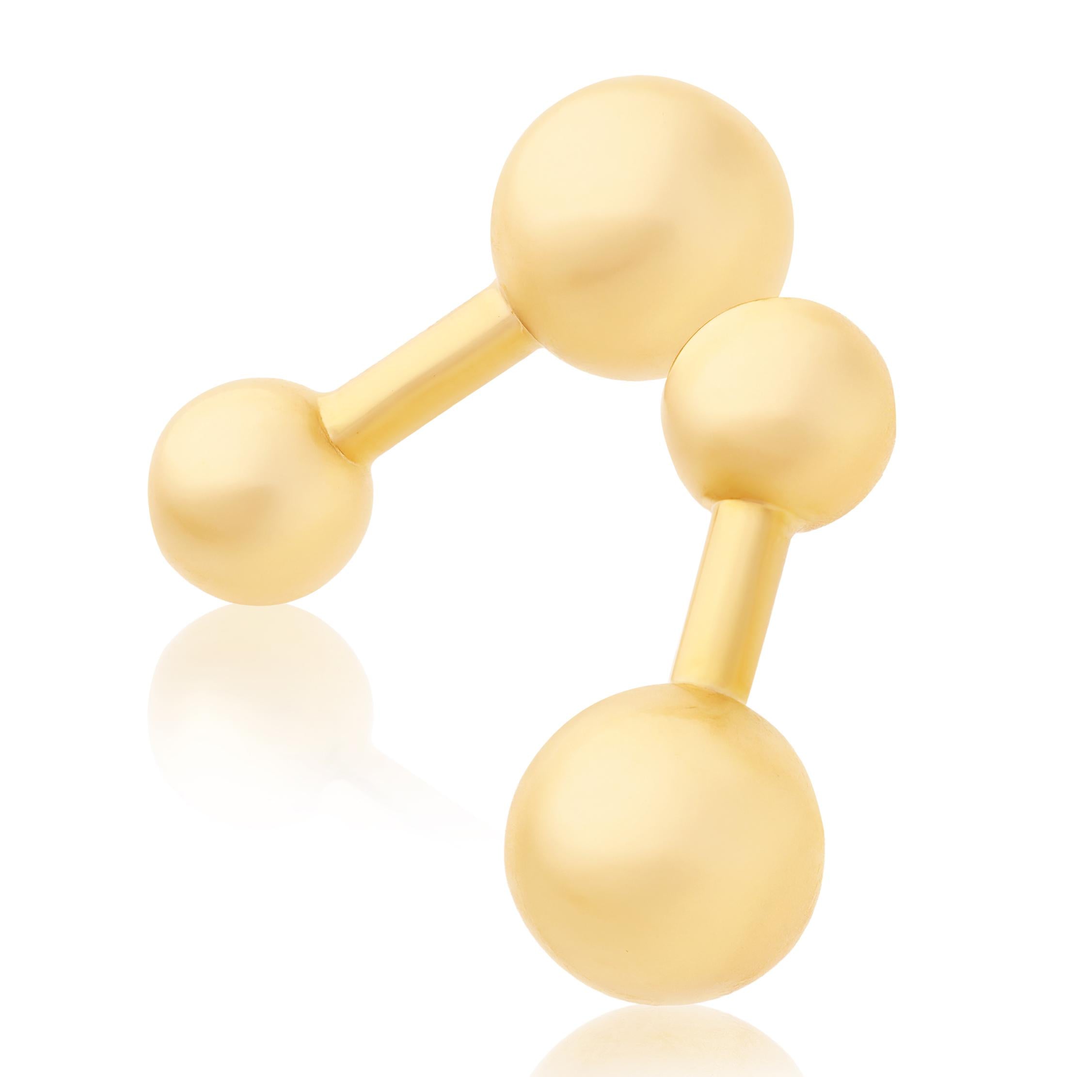 CARTIER 18K Yellow Gold Bead Cufflinks
