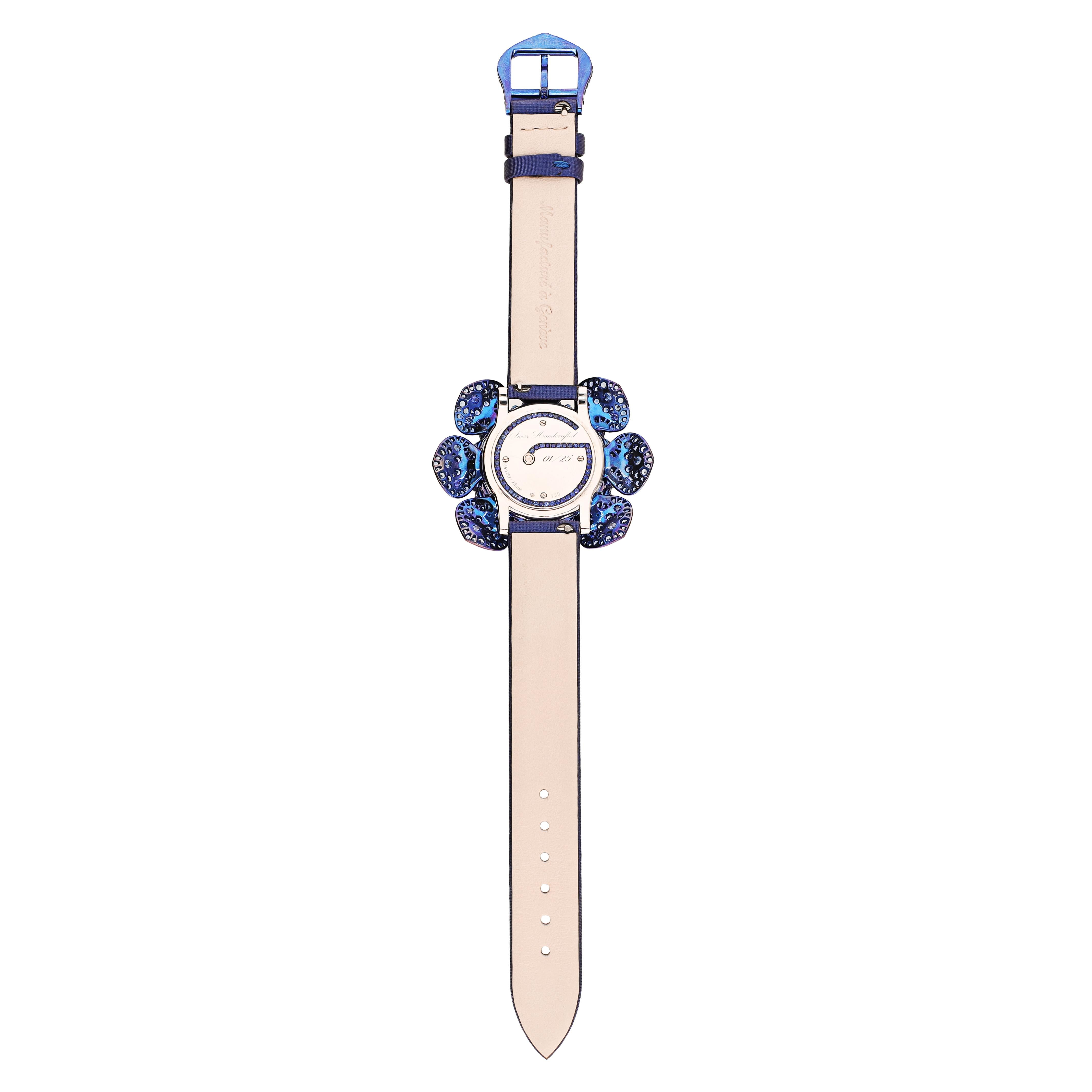 G by GLEN SPIRO Secret Flower Sapphire Reveal Watch