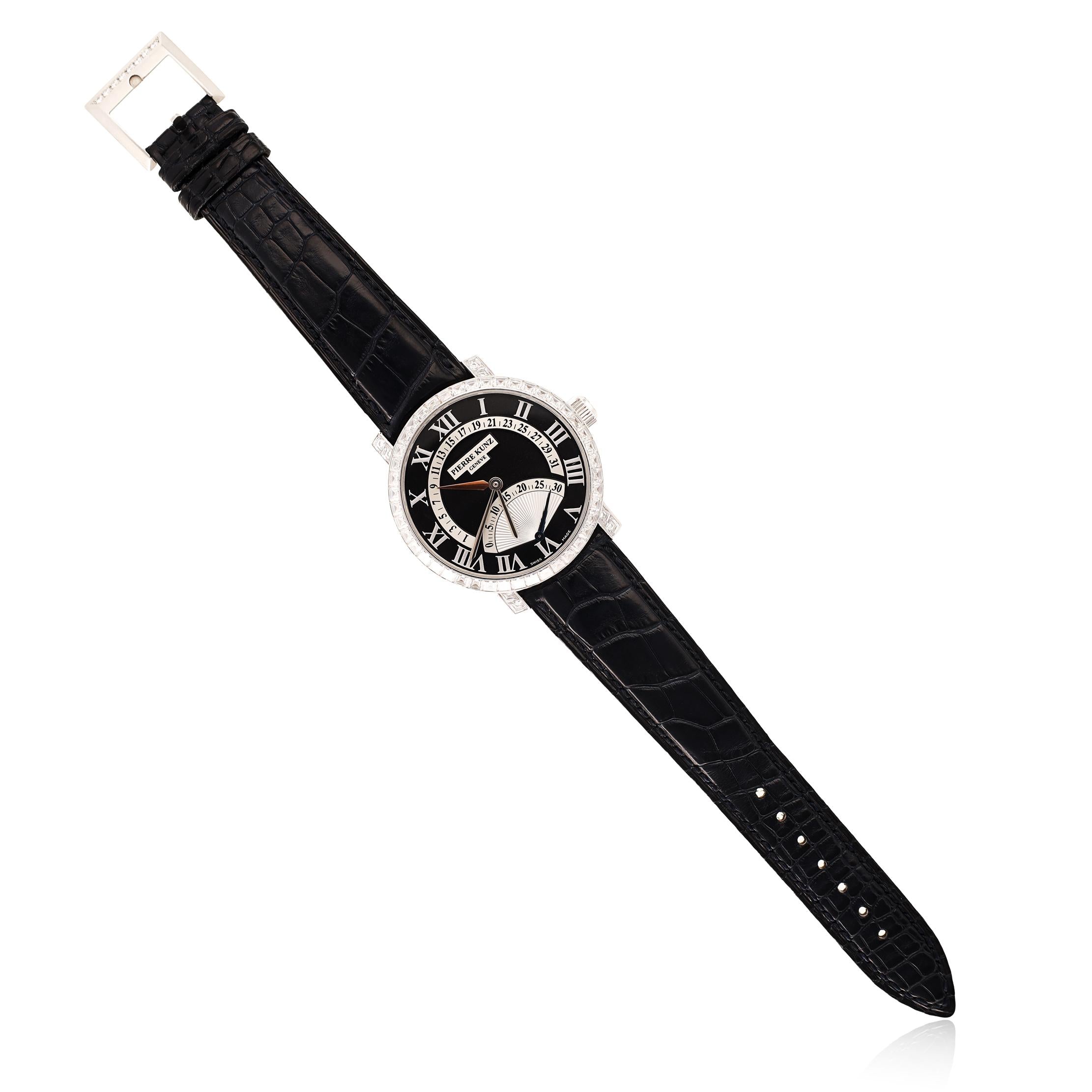 PIERRE KUNZ 18K White Gold “Spirit of Challenge” Retrograde Watch