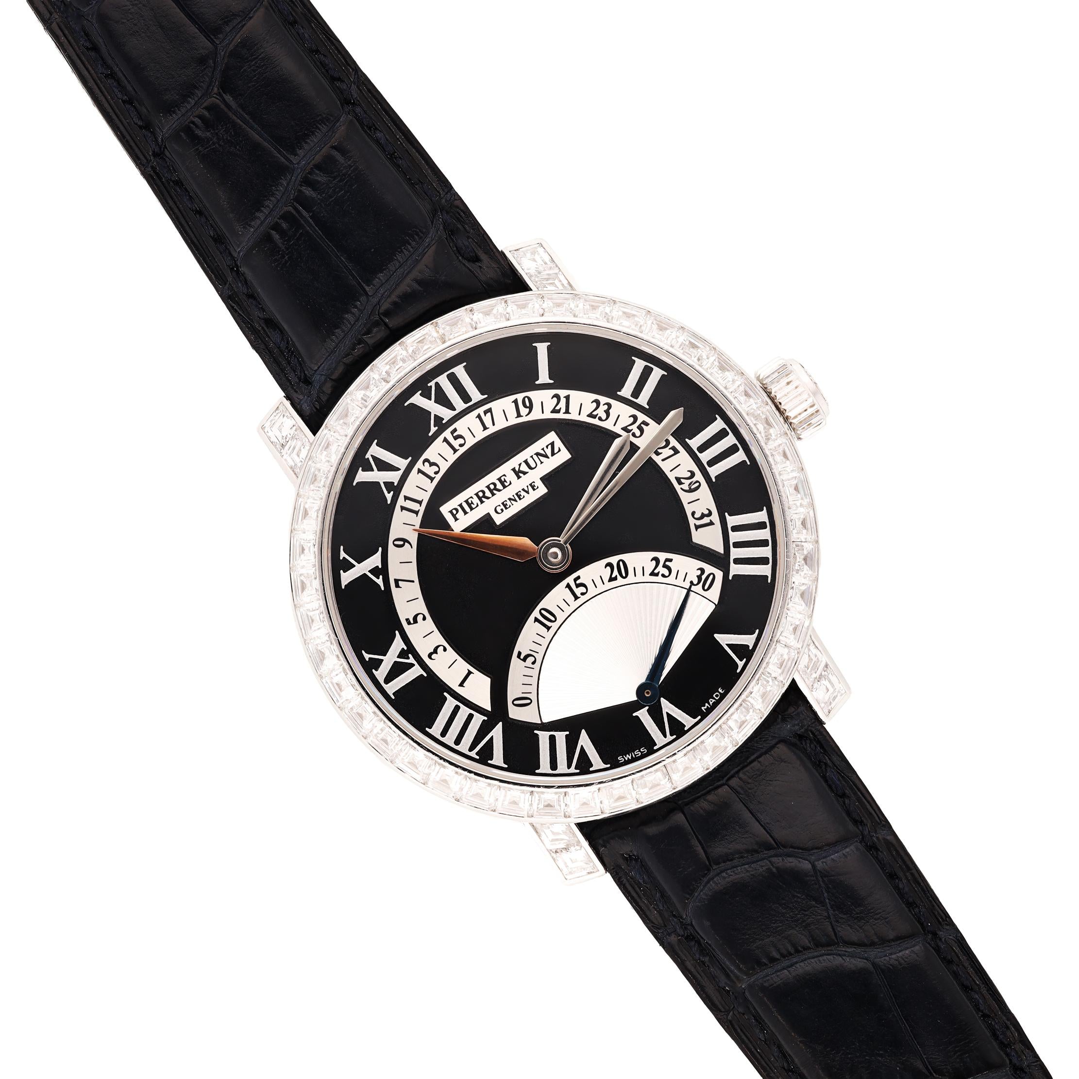 PIERRE KUNZ 18K White Gold “Spirit of Challenge” Retrograde Watch
