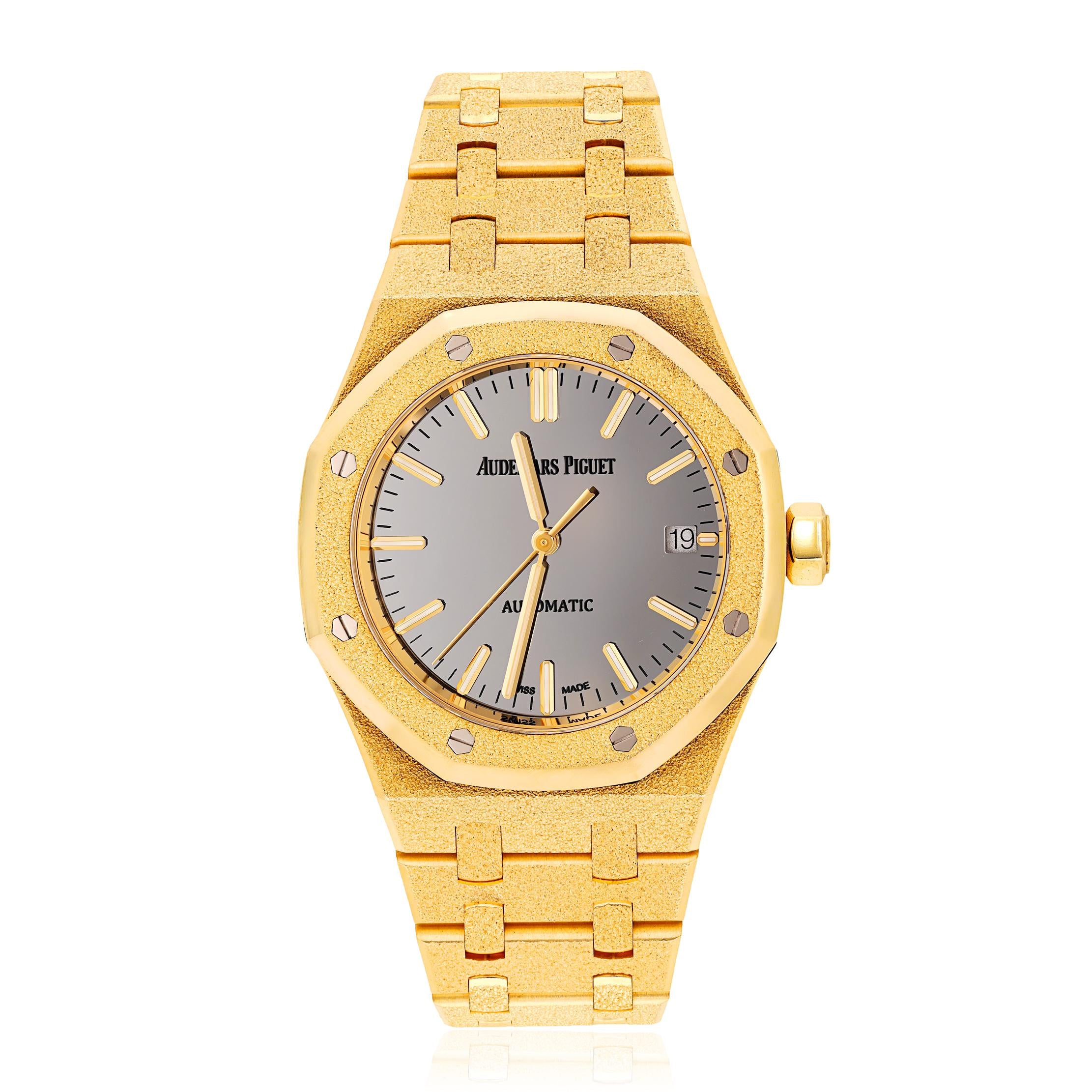 AUDEMARS PIGUET 18K Frosted Yellow Gold Royal Oak Carolina Bucci Edition