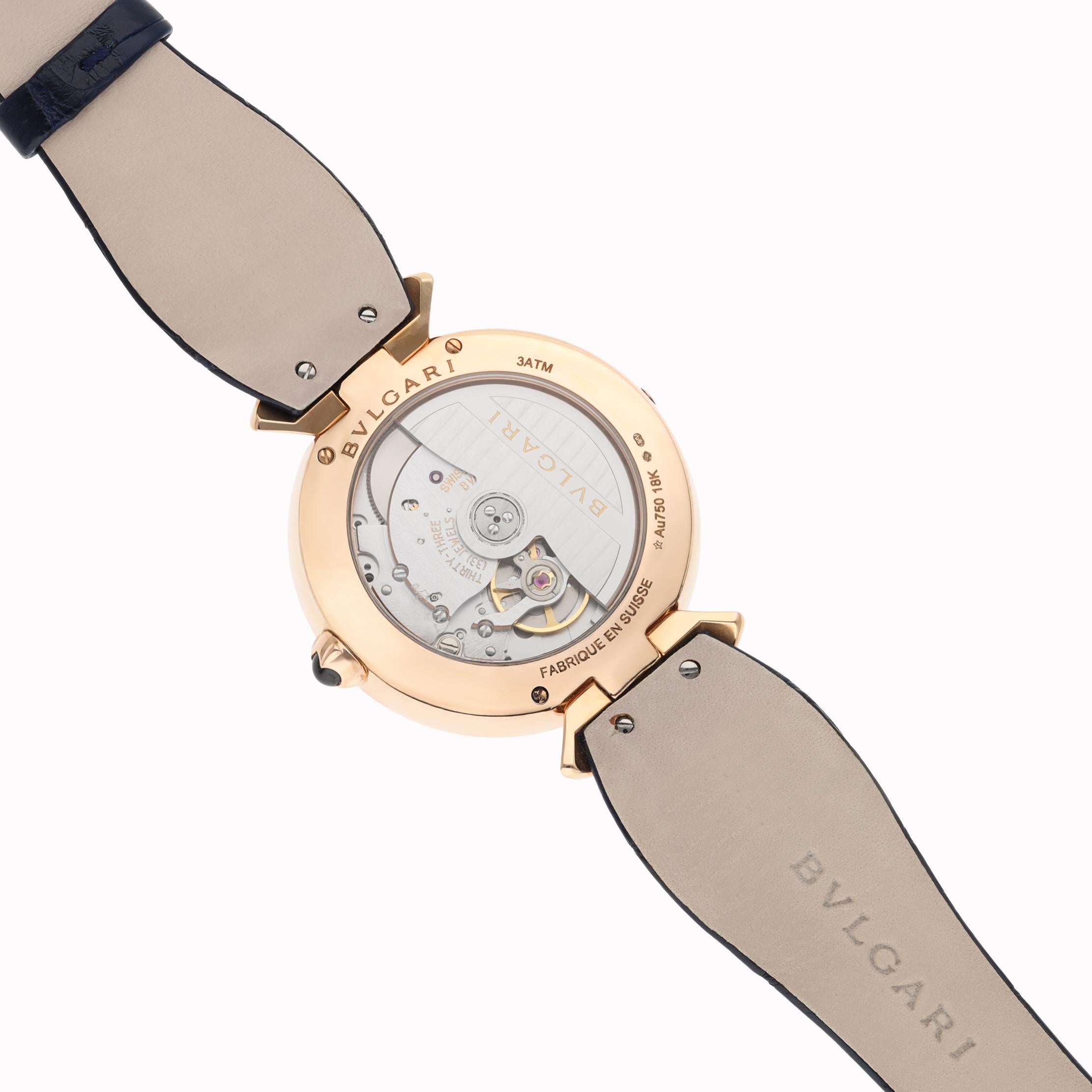 BULGARI 18K Rose Gold, Diamond and Enamel Divas' Dream Wristwatch