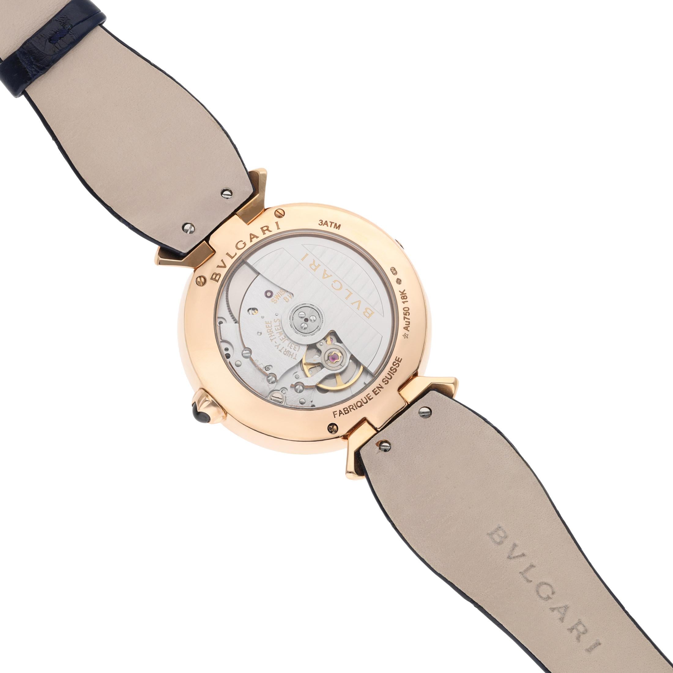 BULGARI 18K Rose Gold, Diamond and Enamel Divas' Dream Wristwatch
