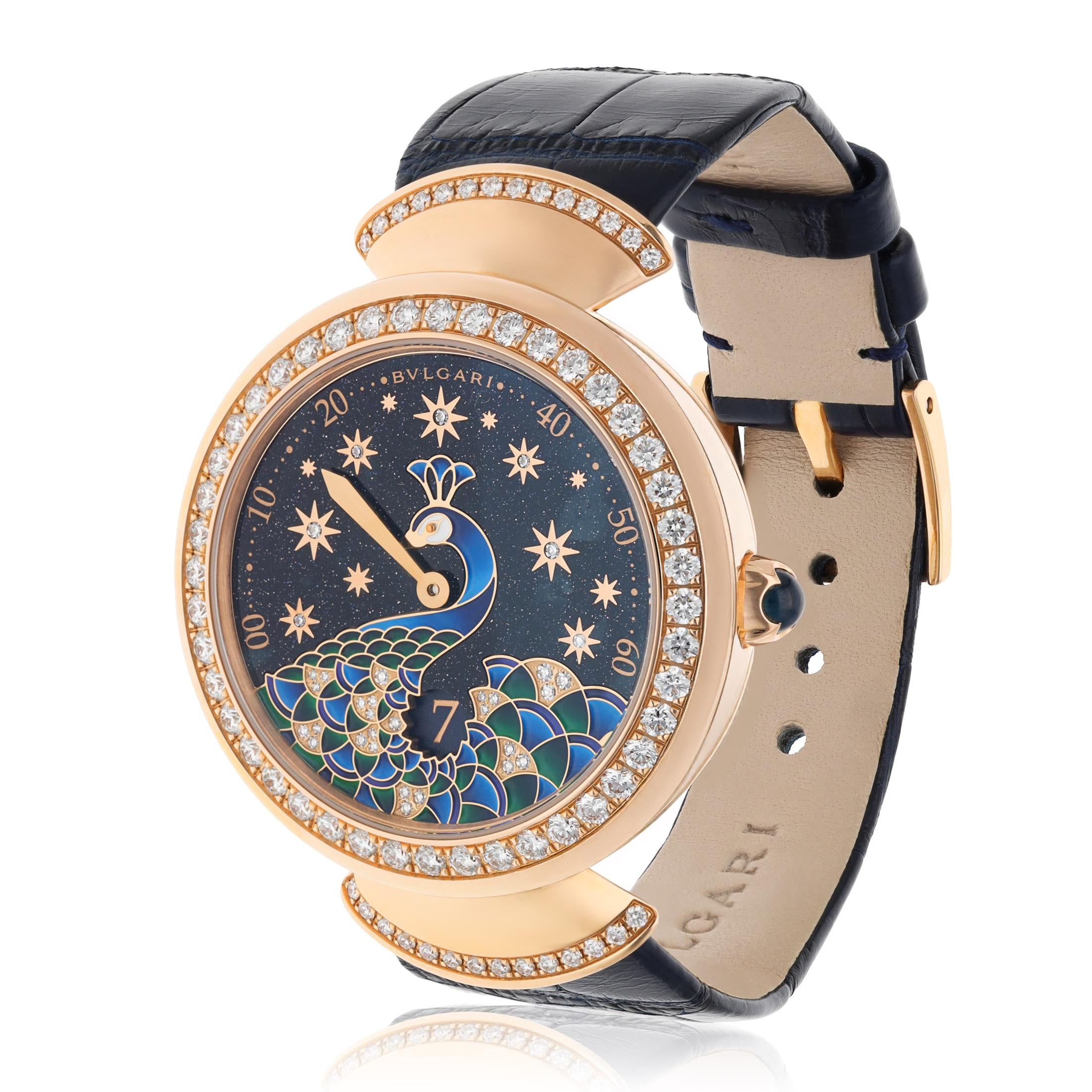 BULGARI 18K Rose Gold, Diamond and Enamel Divas' Dream Wristwatch