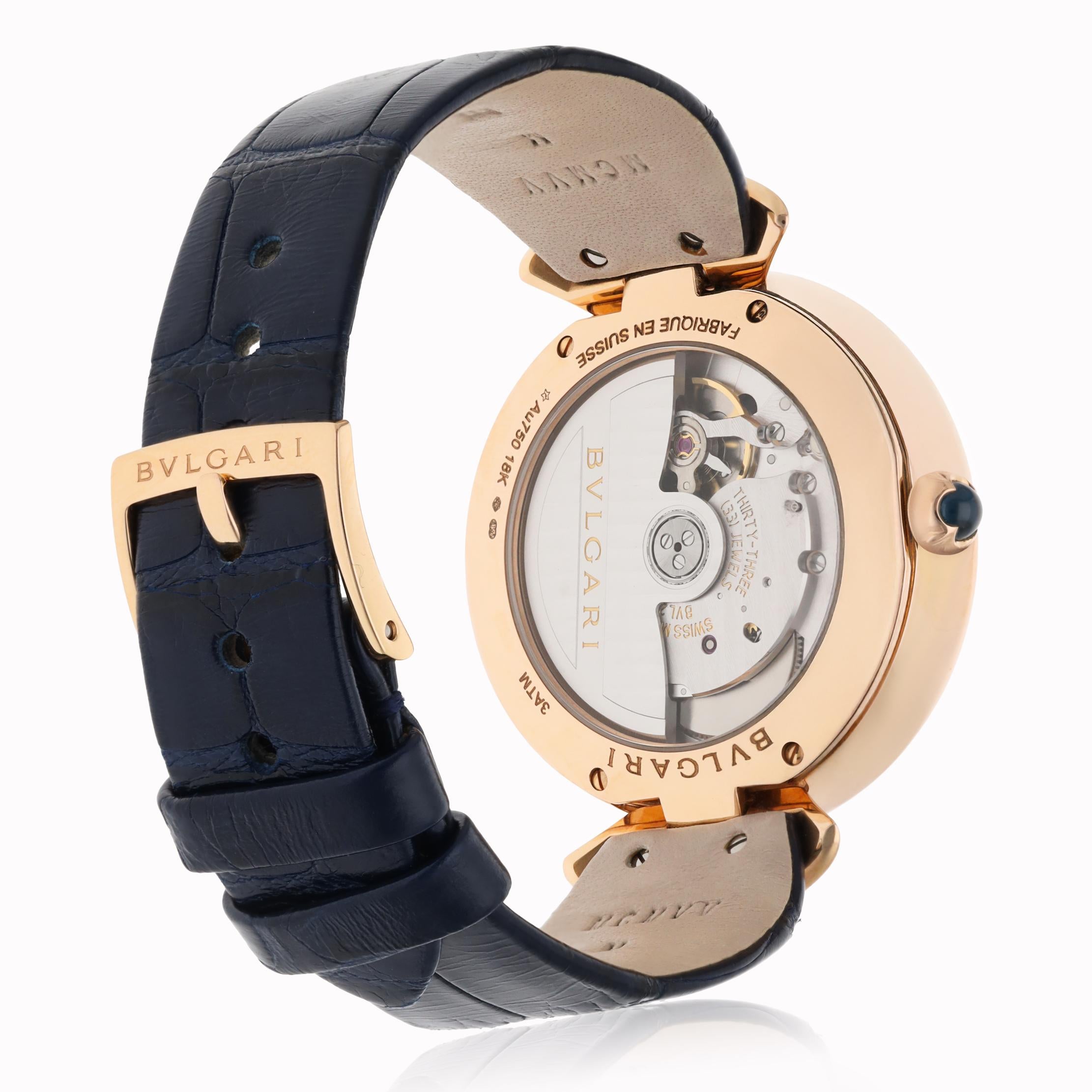 BULGARI 18K Rose Gold, Diamond and Enamel Divas' Dream Wristwatch
