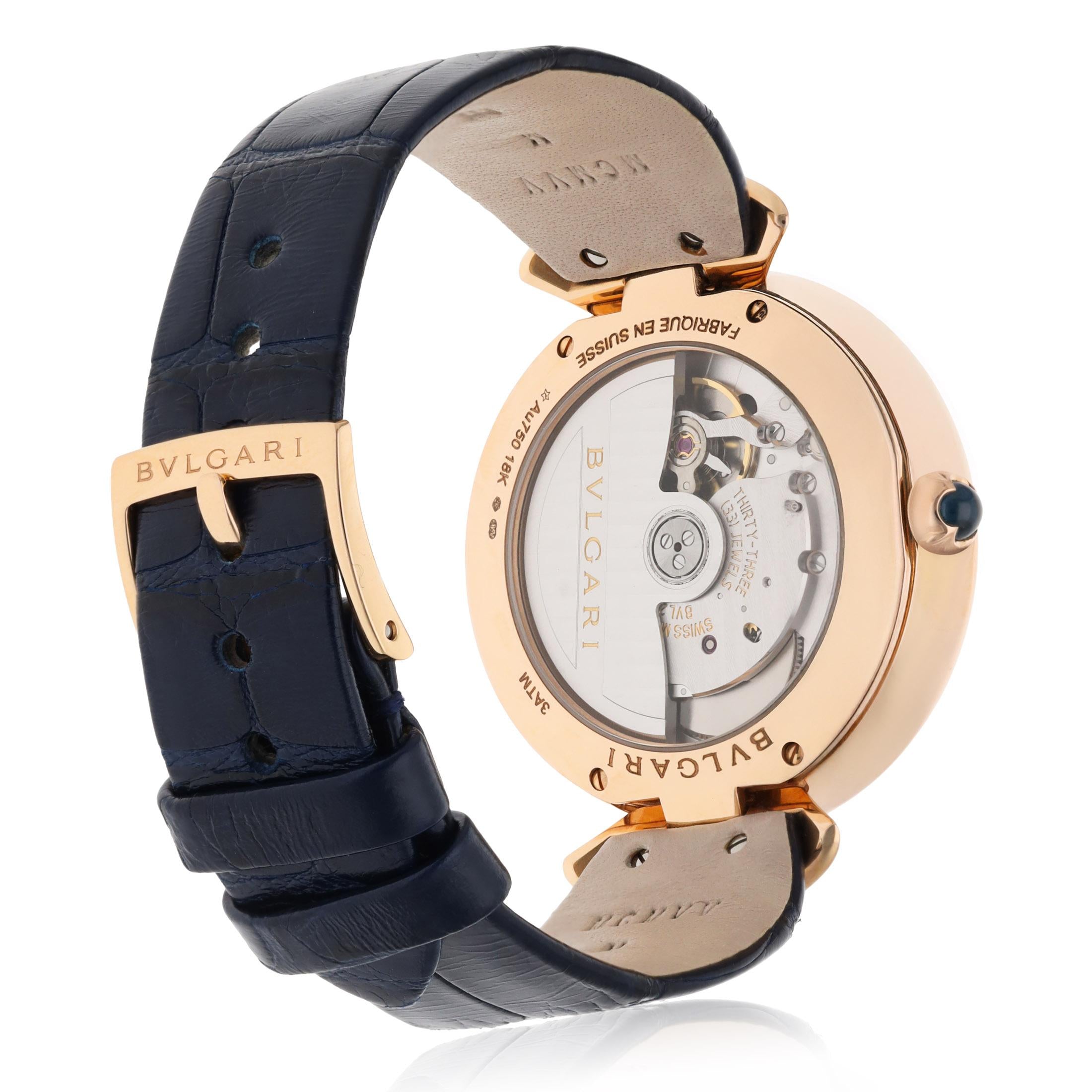 BULGARI 18K Rose Gold, Diamond and Enamel Divas' Dream Wristwatch