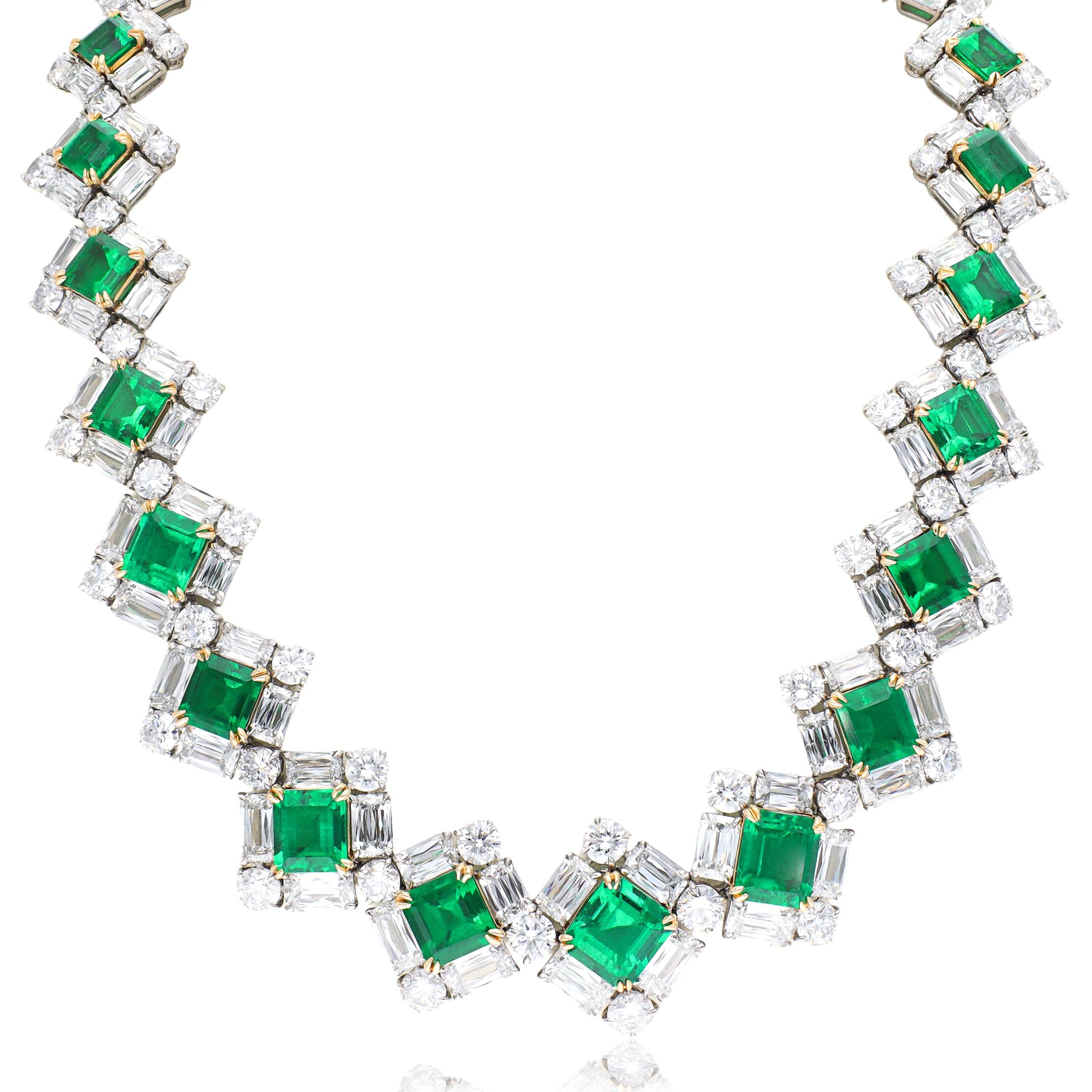 ASHOKA "Cube II" Emerald and Diamond Necklace
