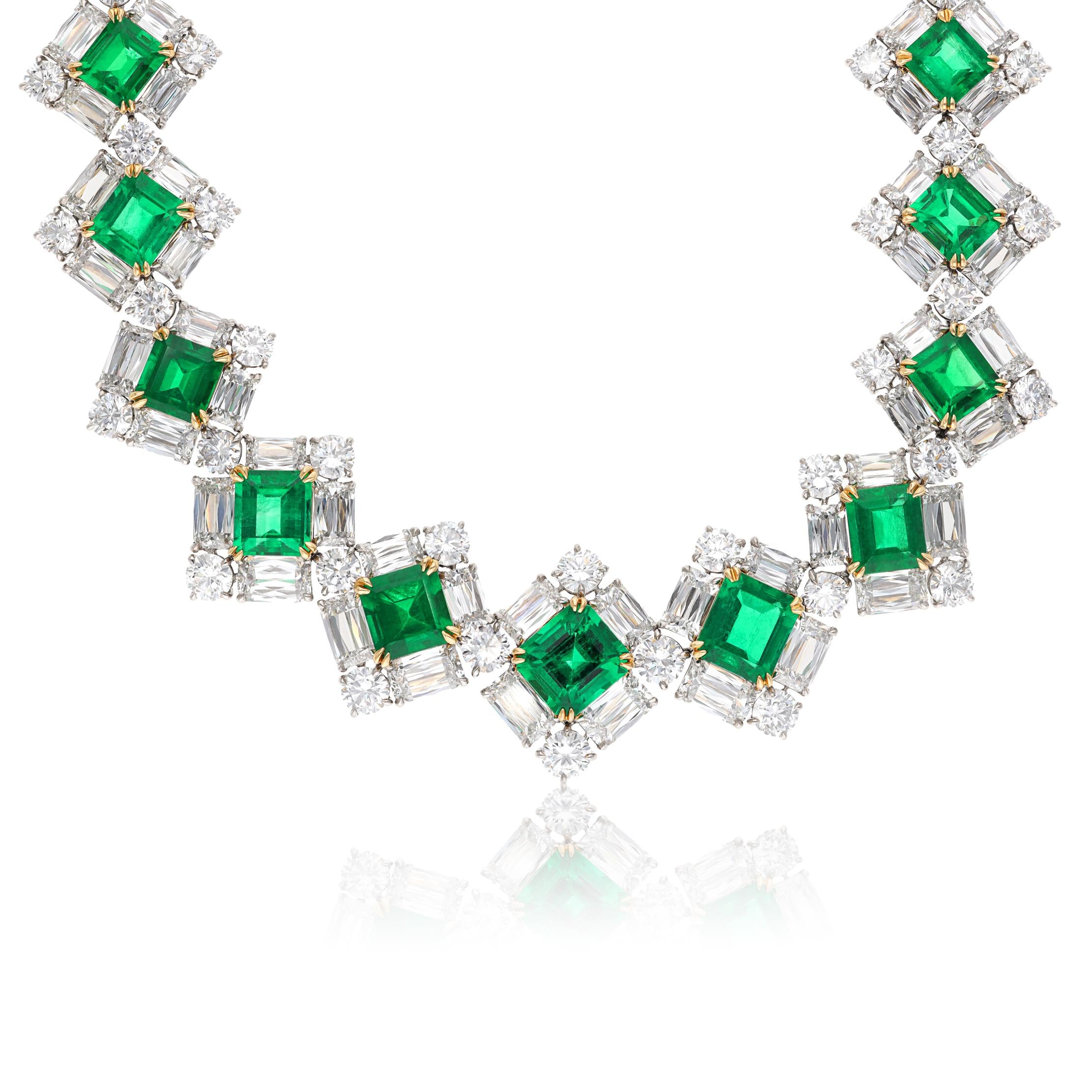 ASHOKA "Cube II" Emerald and Diamond Necklace