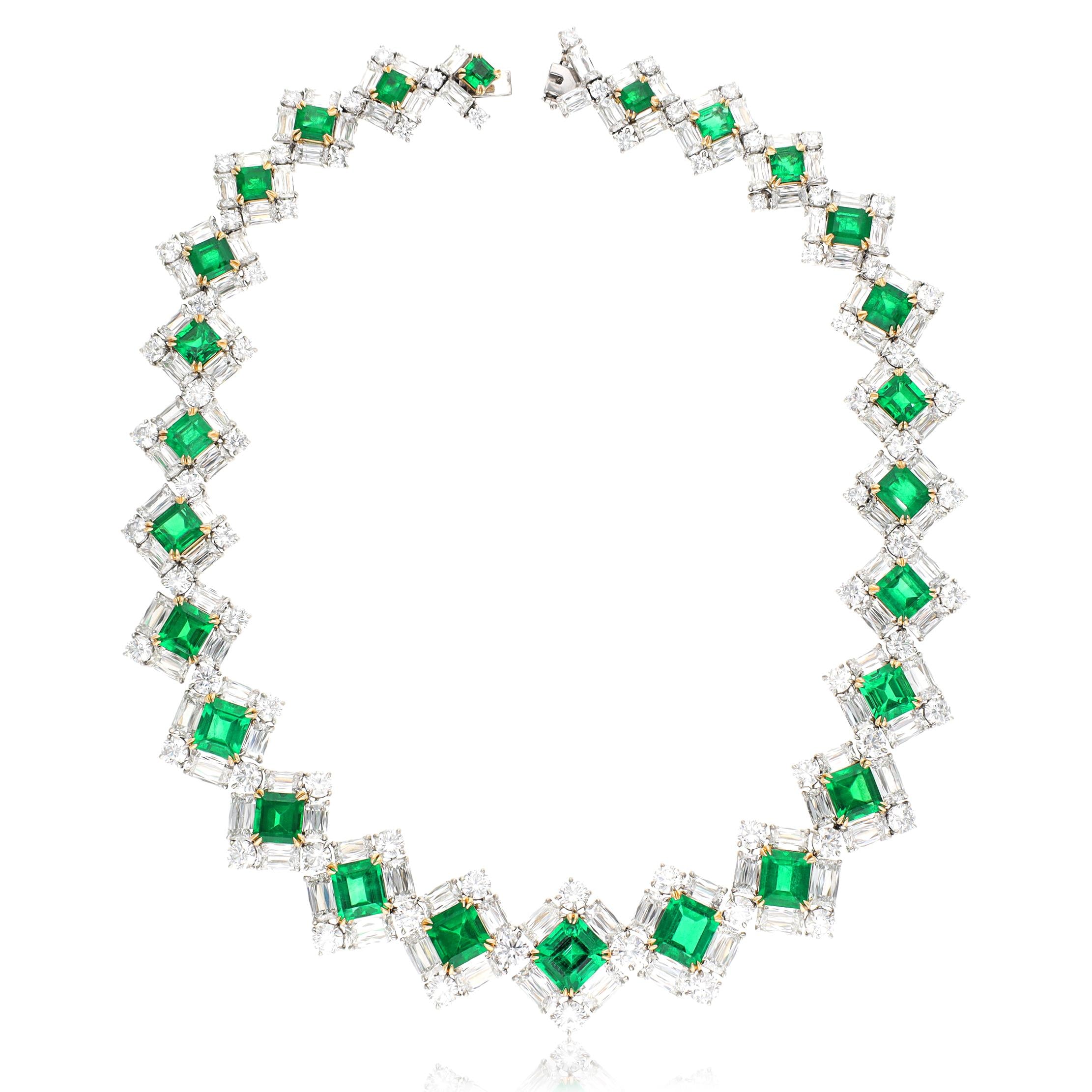 ASHOKA "Cube II" Emerald and Diamond Necklace