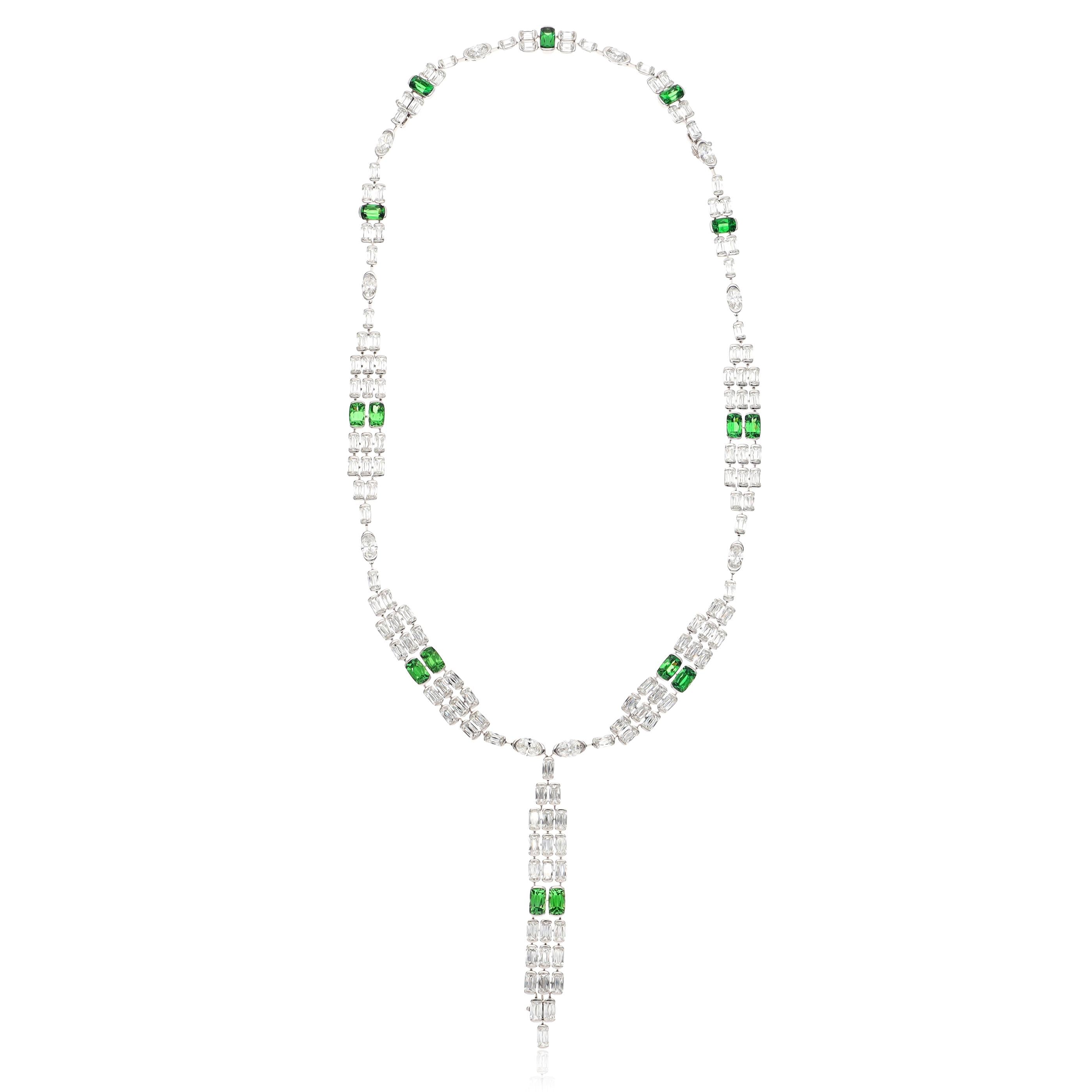 ASHOKA Tsavorite and Diamond "Clara" Necklace