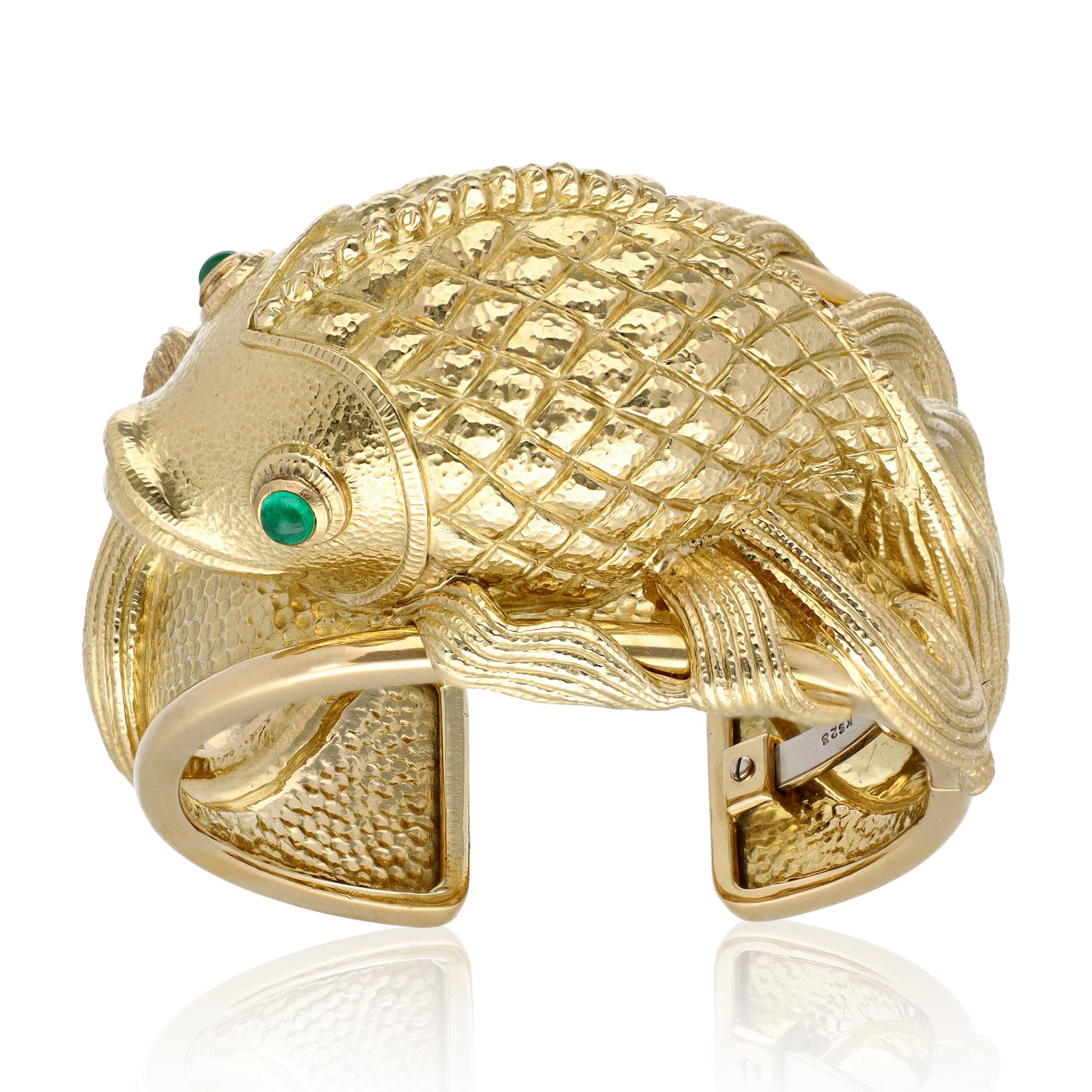 DAVID WEBB Repoussé Koi Cuff