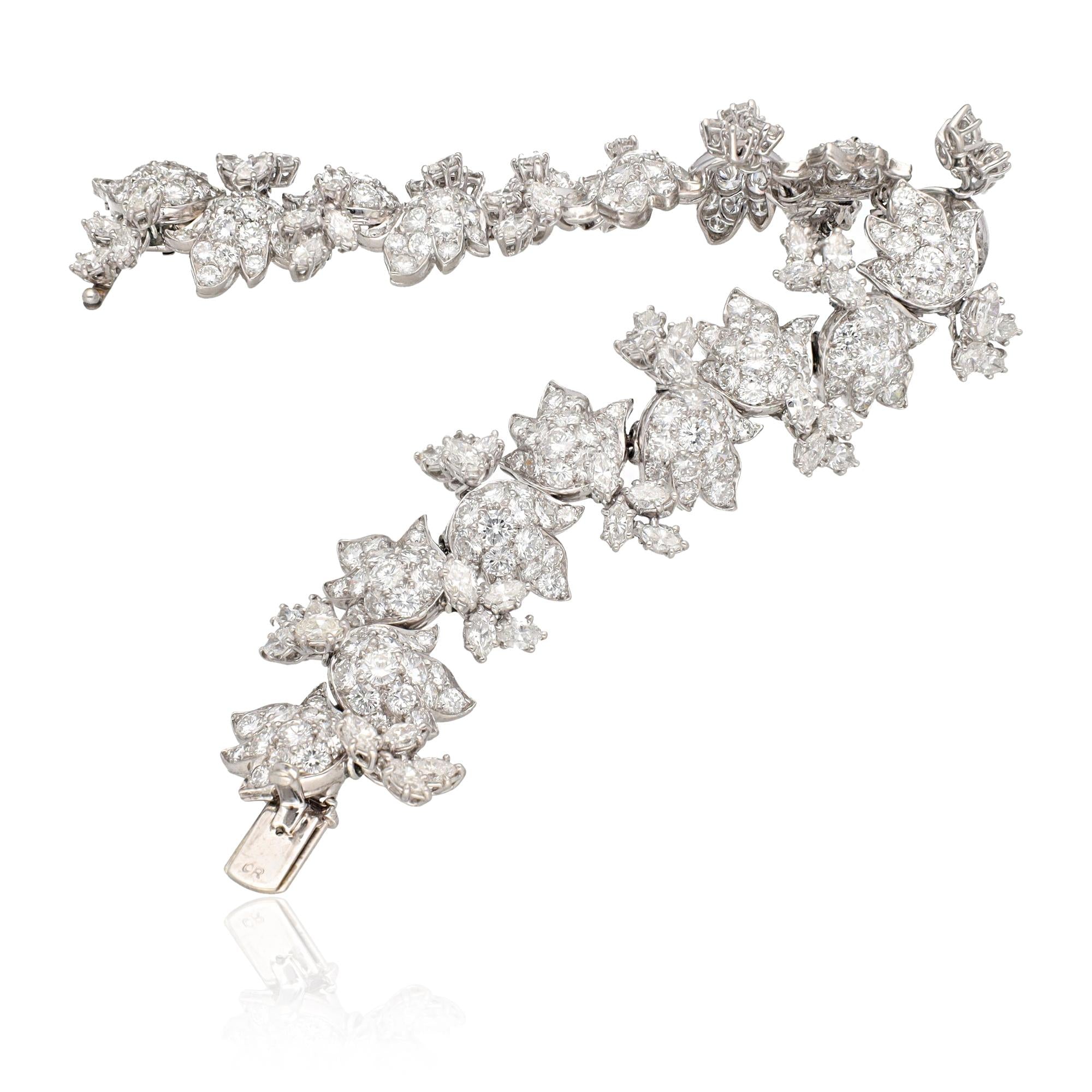 HARRY WINSTON PLATINUM DIAMOND BRACELET, CIRCA 1965