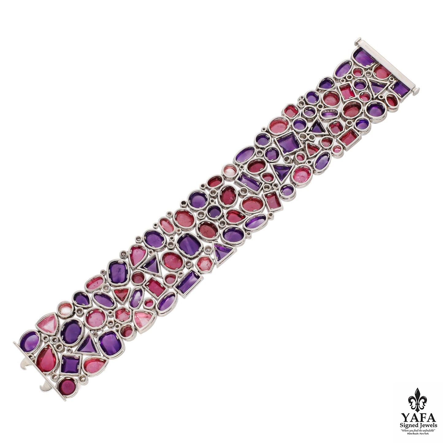 TIFFANY & CO. Cabochon Amethyst Tourmaline Bracelet