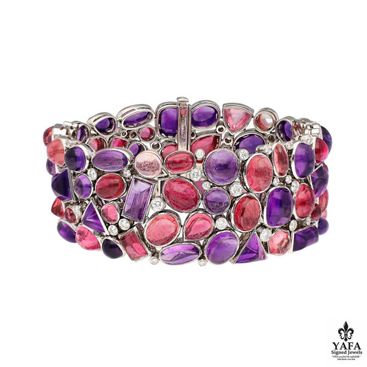 TIFFANY & CO. Cabochon Amethyst Tourmaline Bracelet