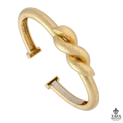 DAVID WEBB Twisted Nail Cuff Bracelet