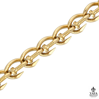 DAVID WEBB Bent Nail Link Bracelet