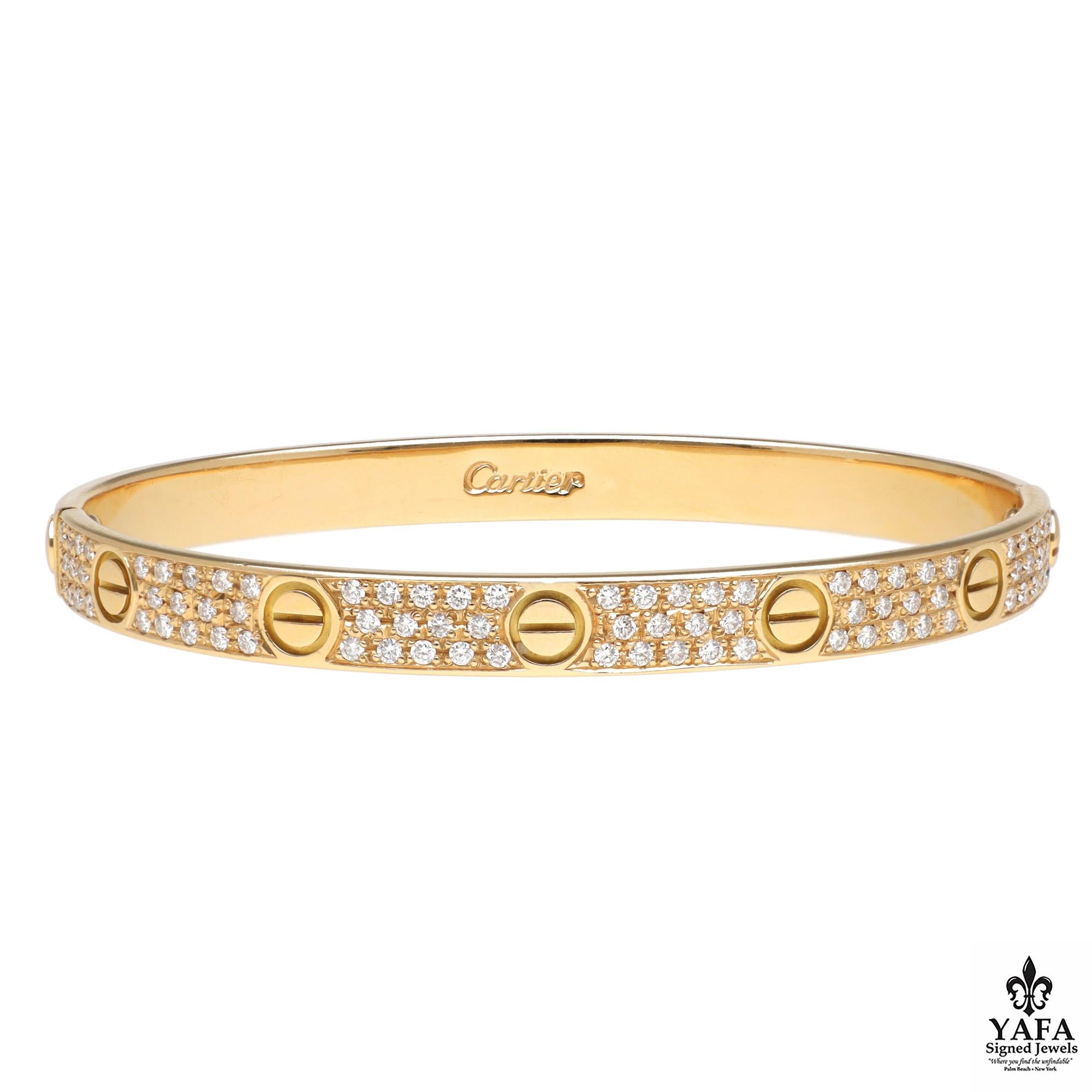 Pave cartier love bracelet best sale