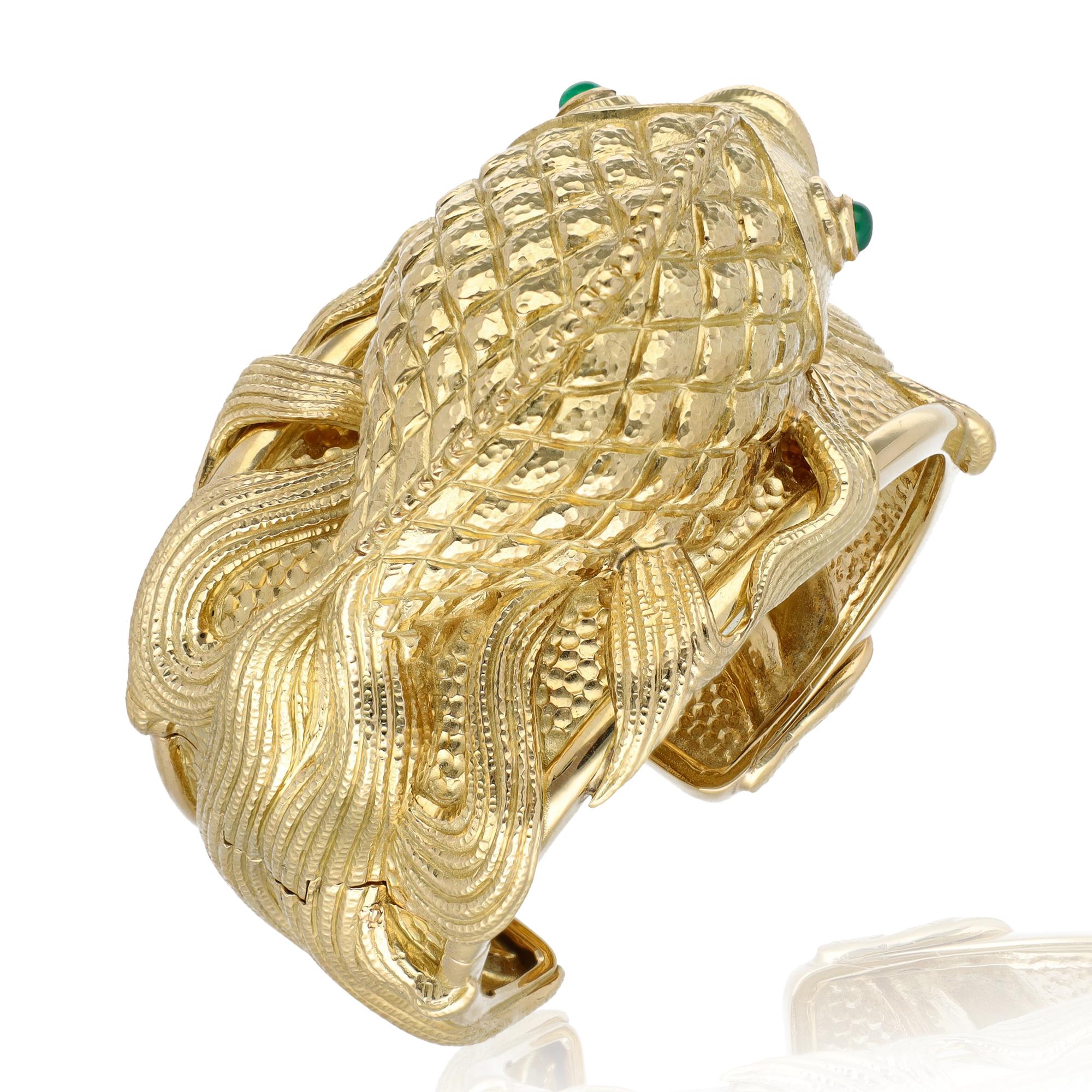 DAVID WEBB Repoussé Koi Cuff