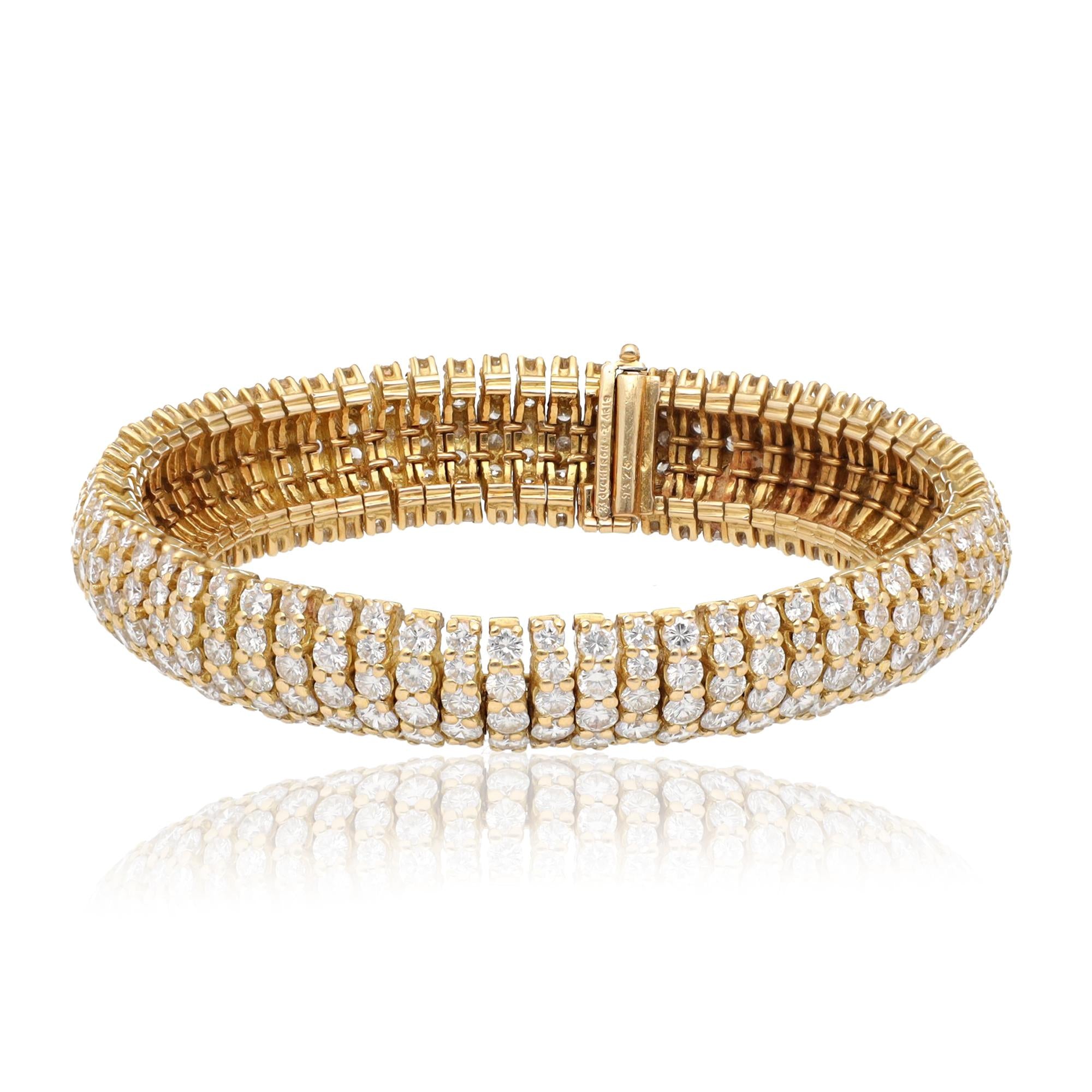 BOUCHERON Paris 18K Yellow Gold and Diamond Bracelet