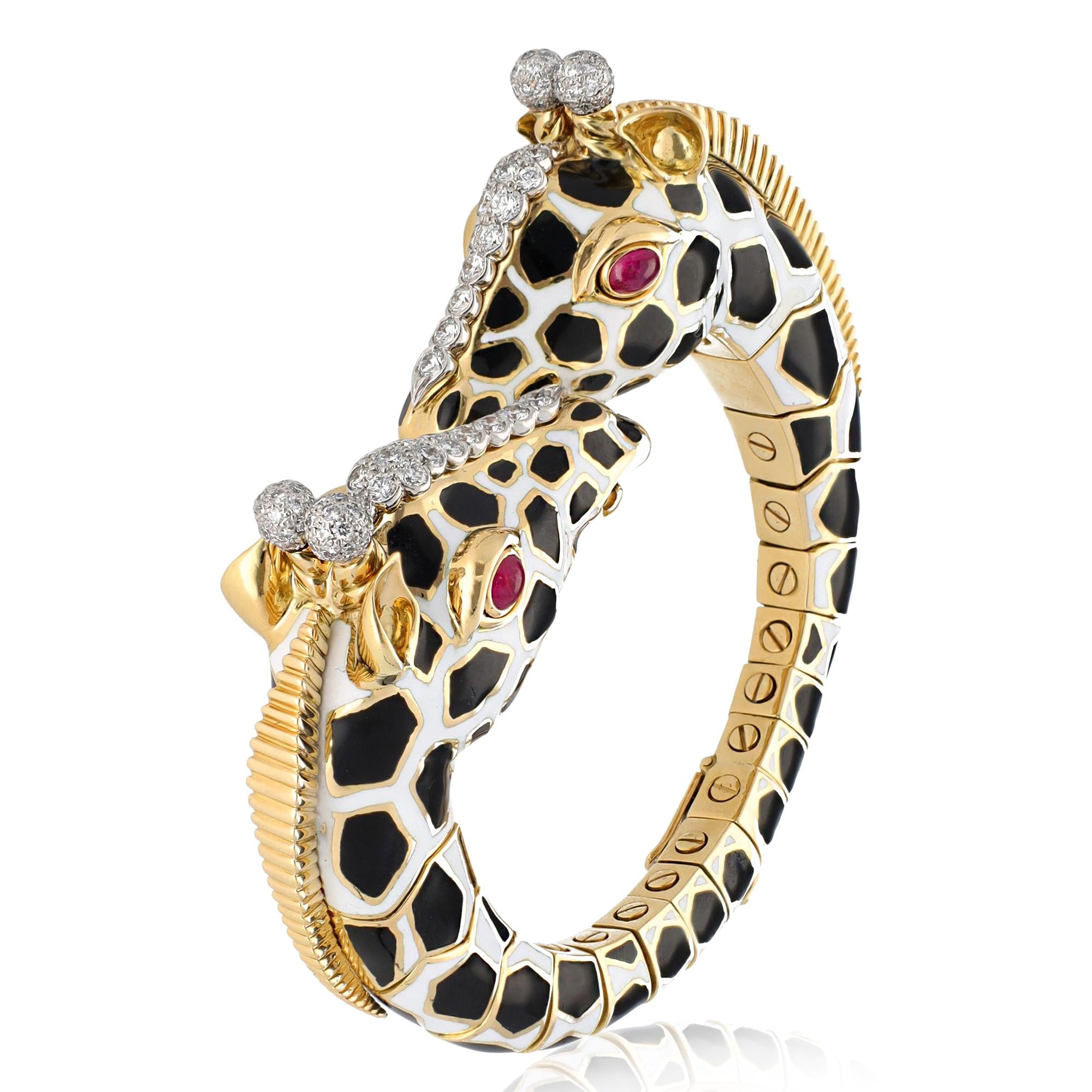DAVID WEBB 'Twin Giraffe' Bracelet