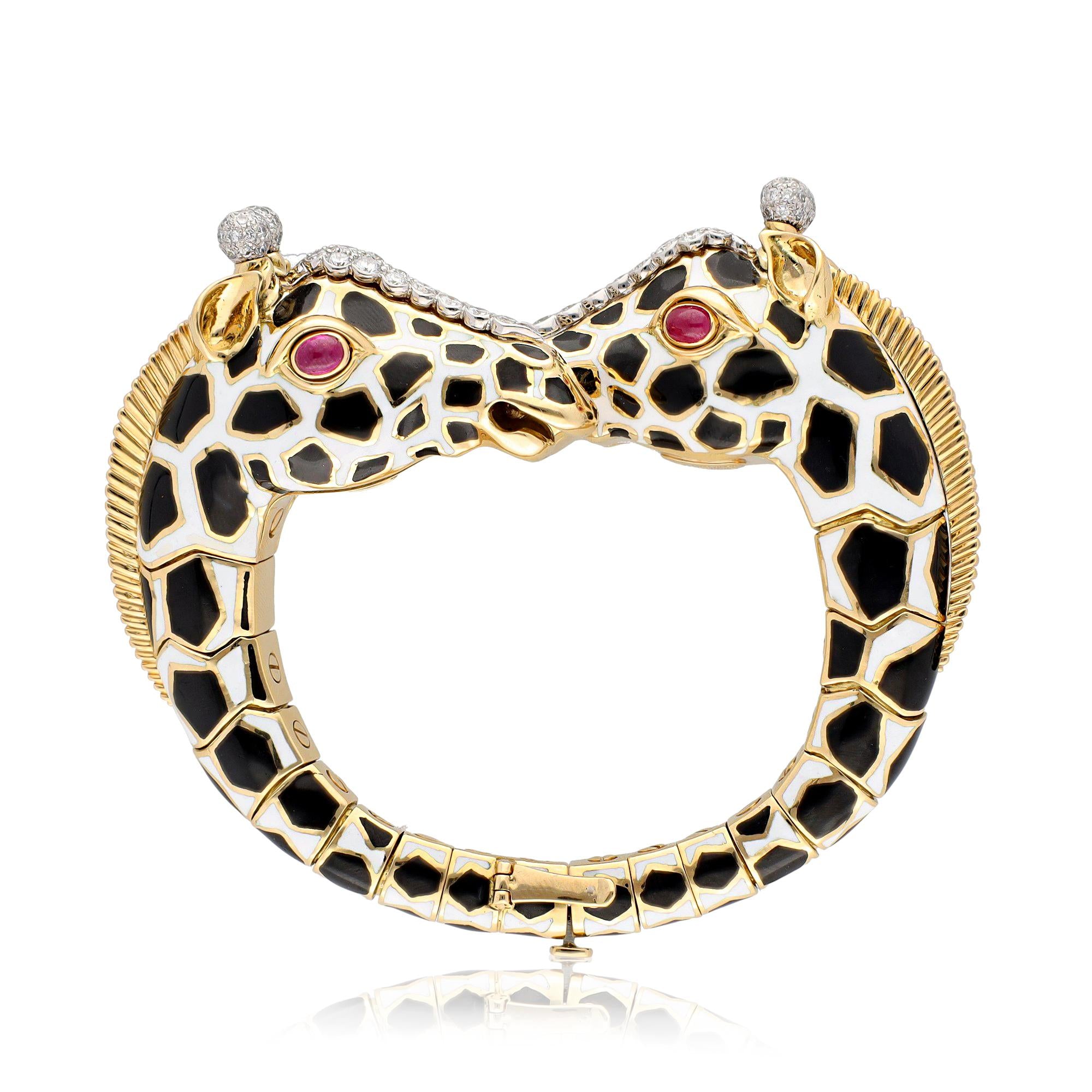 DAVID WEBB 'Twin Giraffe' Bracelet