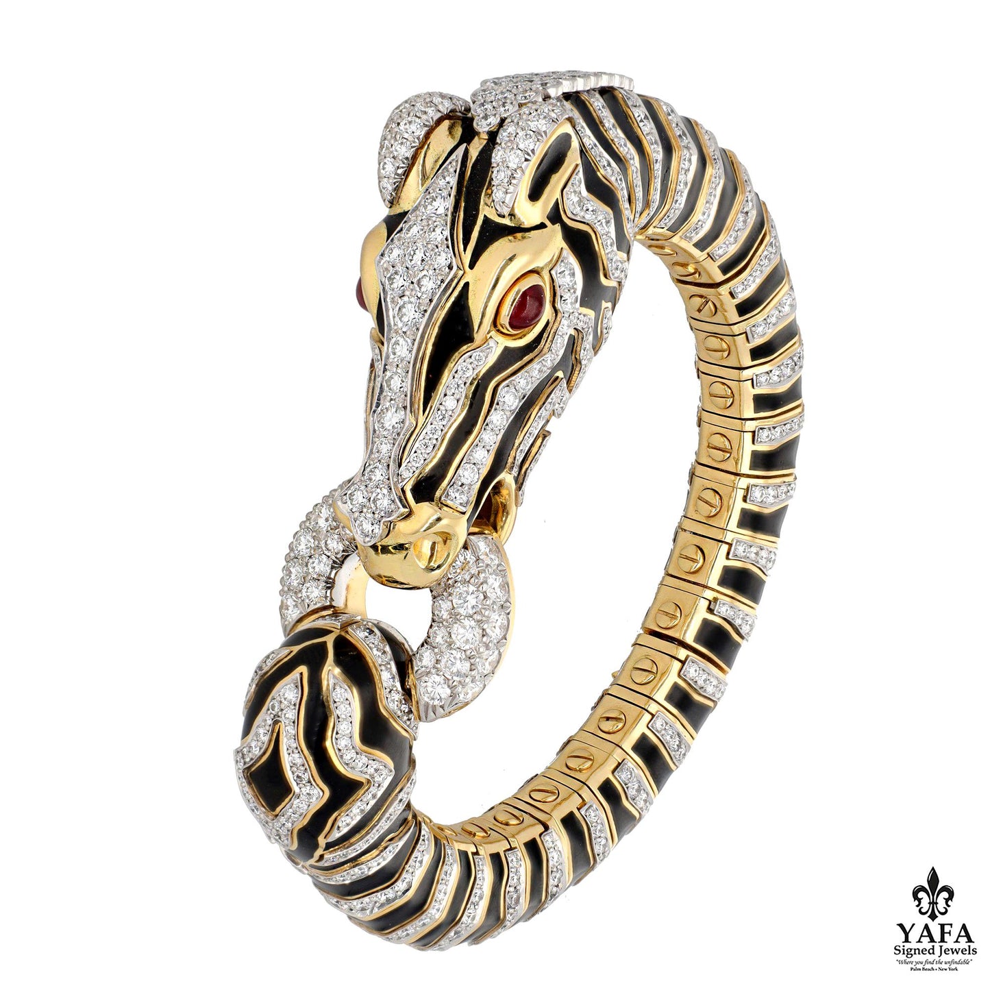 DAVID WEBB Diamond Zebra Bracelet